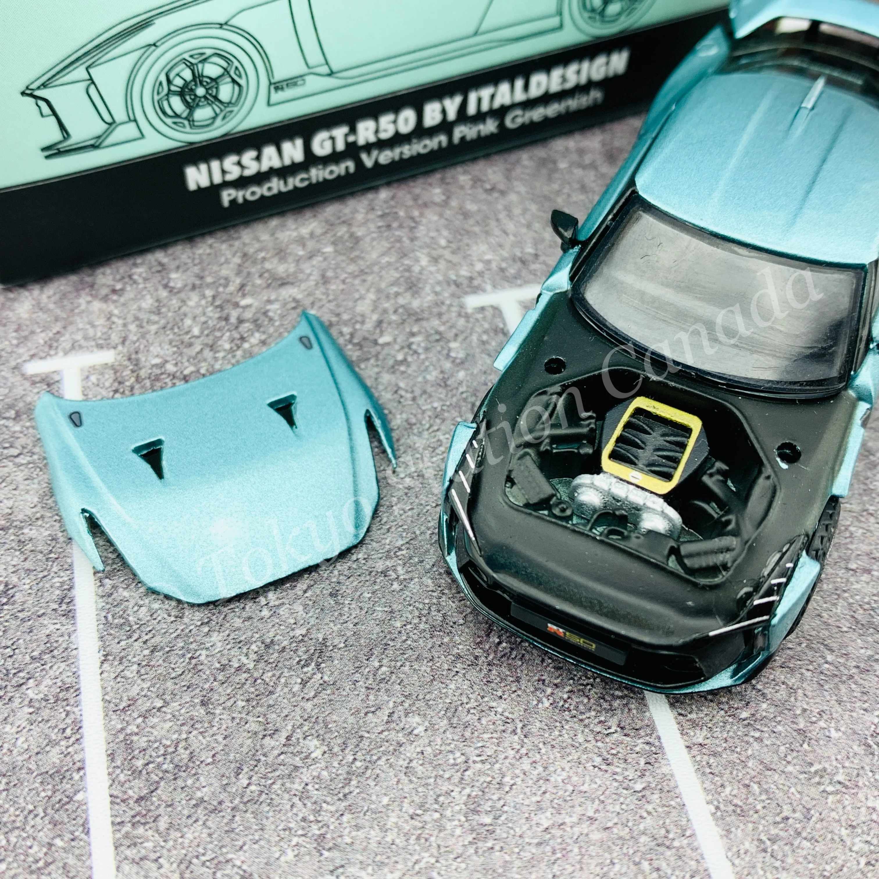 ERA CAR 1/64 SP Nissan GT-R50 By Italdesign - Production Version Pink Greenish NS21GTRSP48 - Image 2