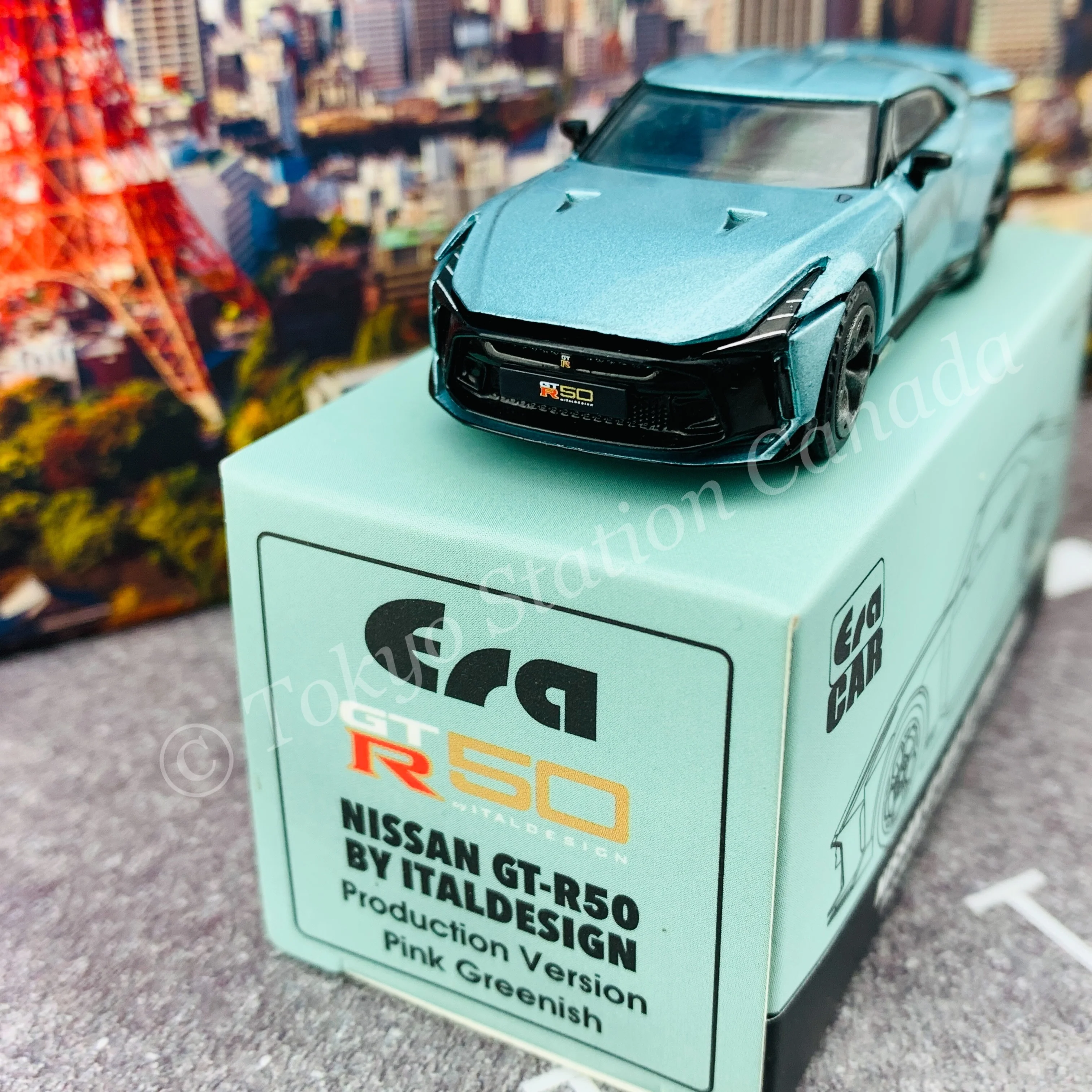 ERA CAR 1/64 SP Nissan GT-R50 By Italdesign - Production Version Pink Greenish NS21GTRSP48 - Image 3
