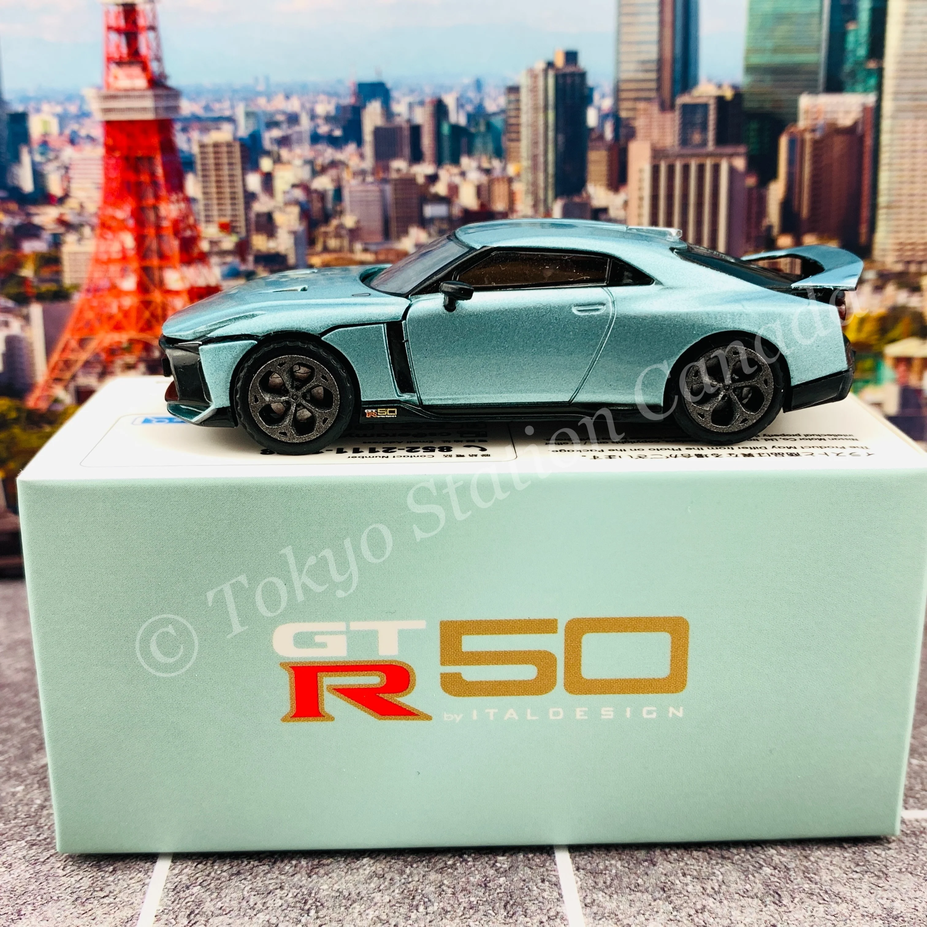 ERA CAR 1/64 SP Nissan GT-R50 By Italdesign - Production Version Pink Greenish NS21GTRSP48 - Image 4