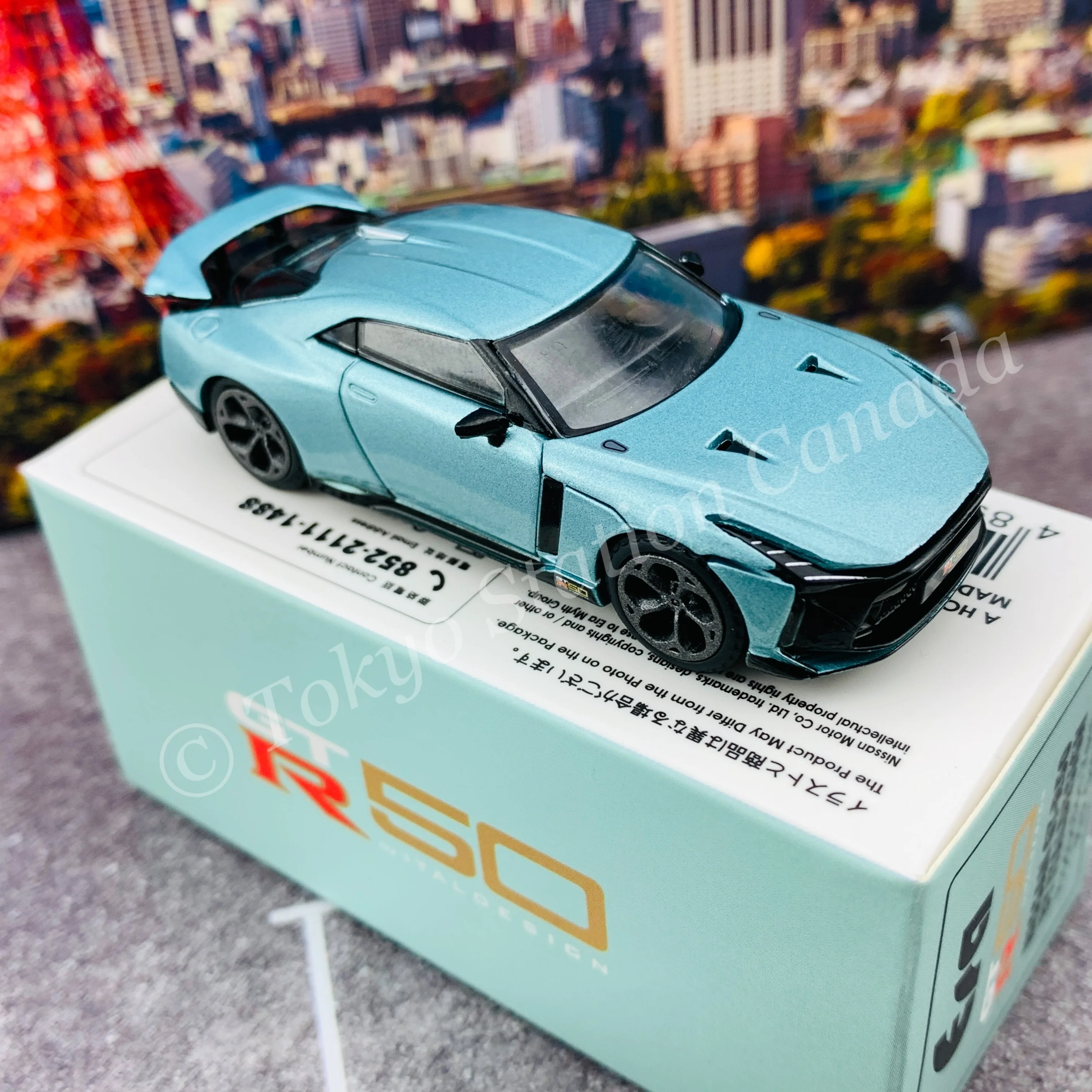 ERA CAR 1/64 SP Nissan GT-R50 By Italdesign - Production Version Pink Greenish NS21GTRSP48 - Image 5