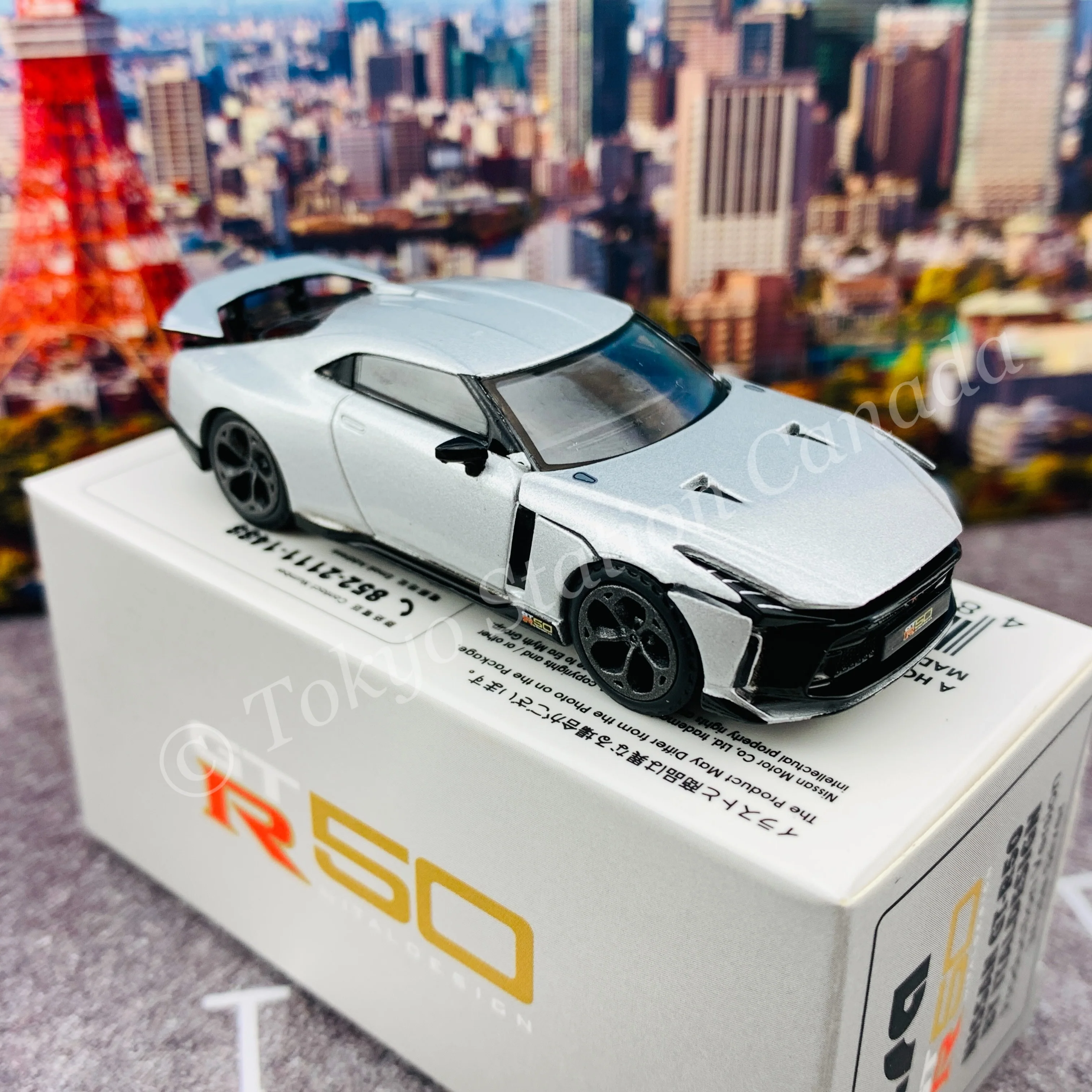 ERA CAR 1/64 SP Nissan GT-R50 By Italdesign - Production Version White Silver NS21GTRSP50 - Image 4