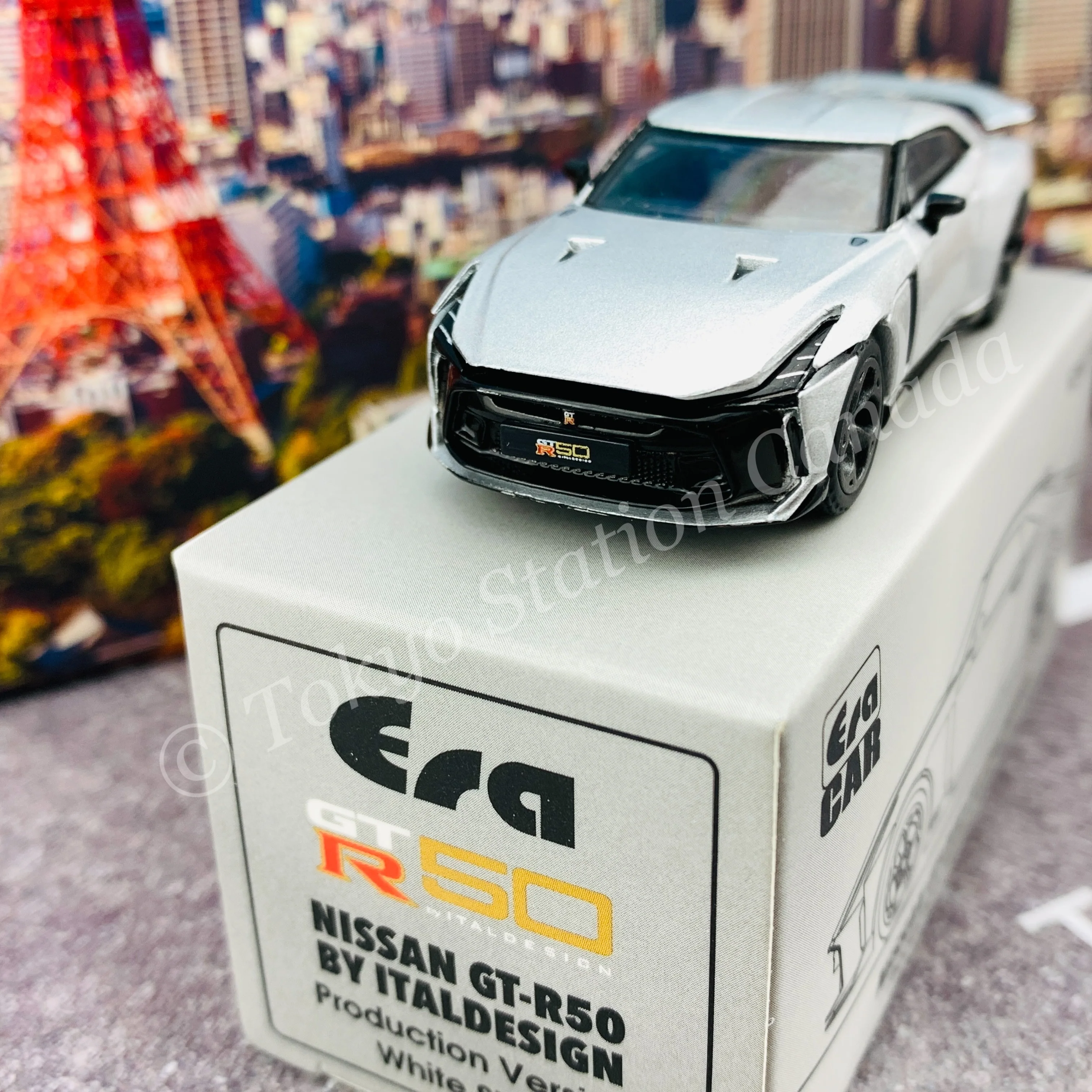 ERA CAR 1/64 SP Nissan GT-R50 By Italdesign - Production Version White Silver NS21GTRSP50 - Image 6