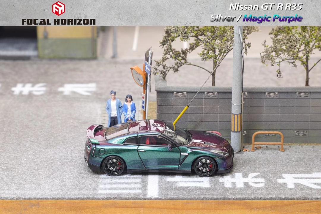 FOCAL HORIZON 1/64 GT-R R35 with Open Hood - Magic Purple - Image 3