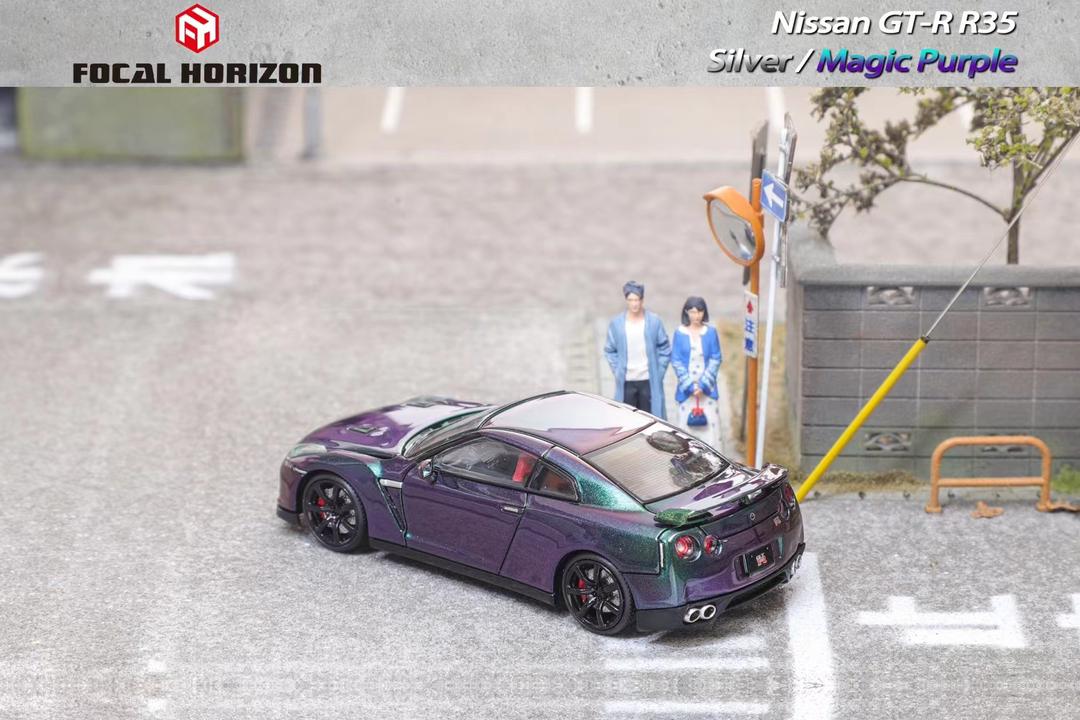 FOCAL HORIZON 1/64 GT-R R35 with Open Hood - Magic Purple - Image 4