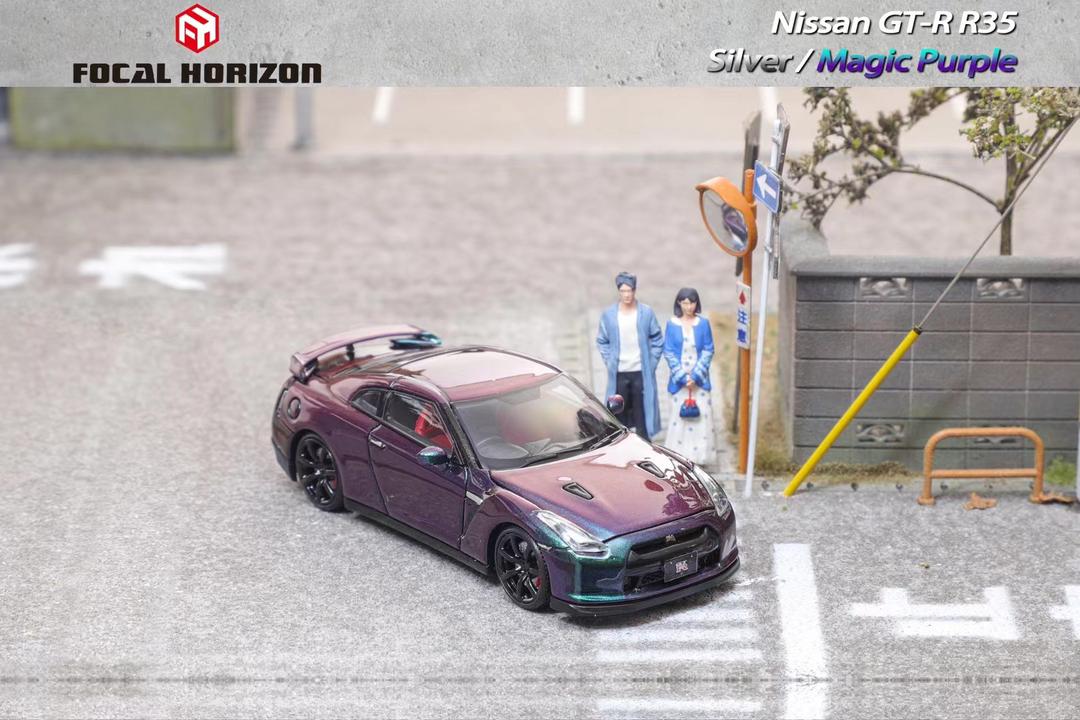 FOCAL HORIZON 1/64 GT-R R35 with Open Hood - Magic Purple - Image 6
