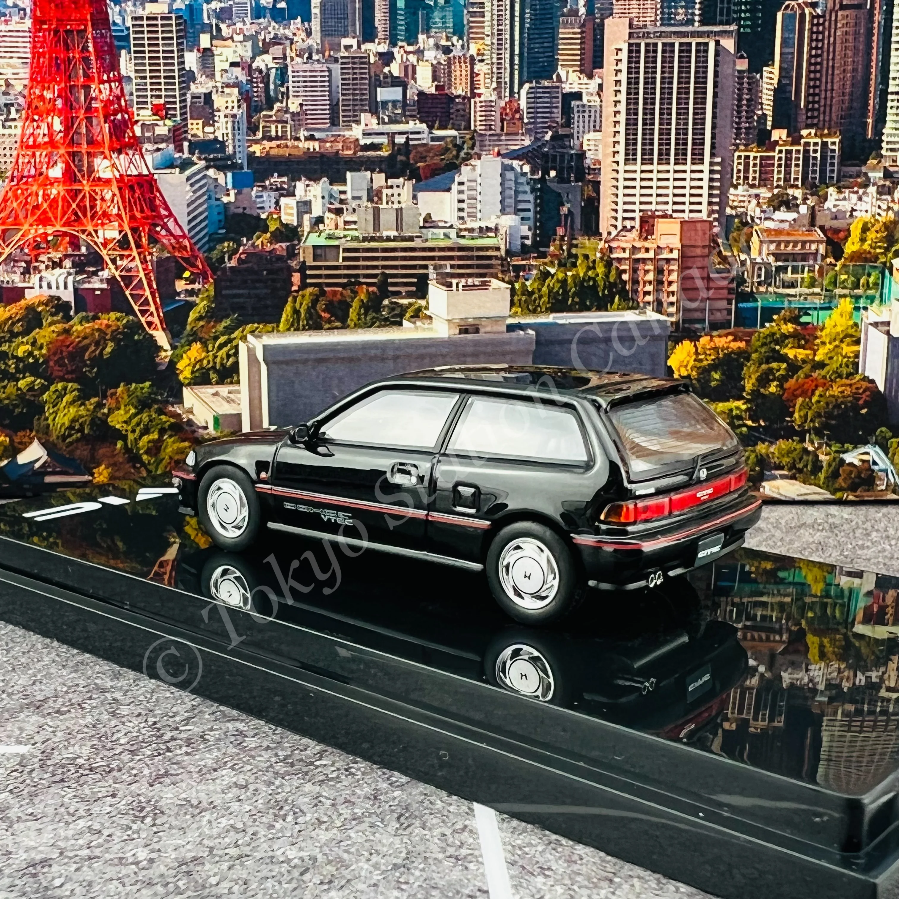 HOBBY JAPAN 1/64 Honda CIVIC (EF9) SiR Ⅱ Black HJ641031ABK - Image 3