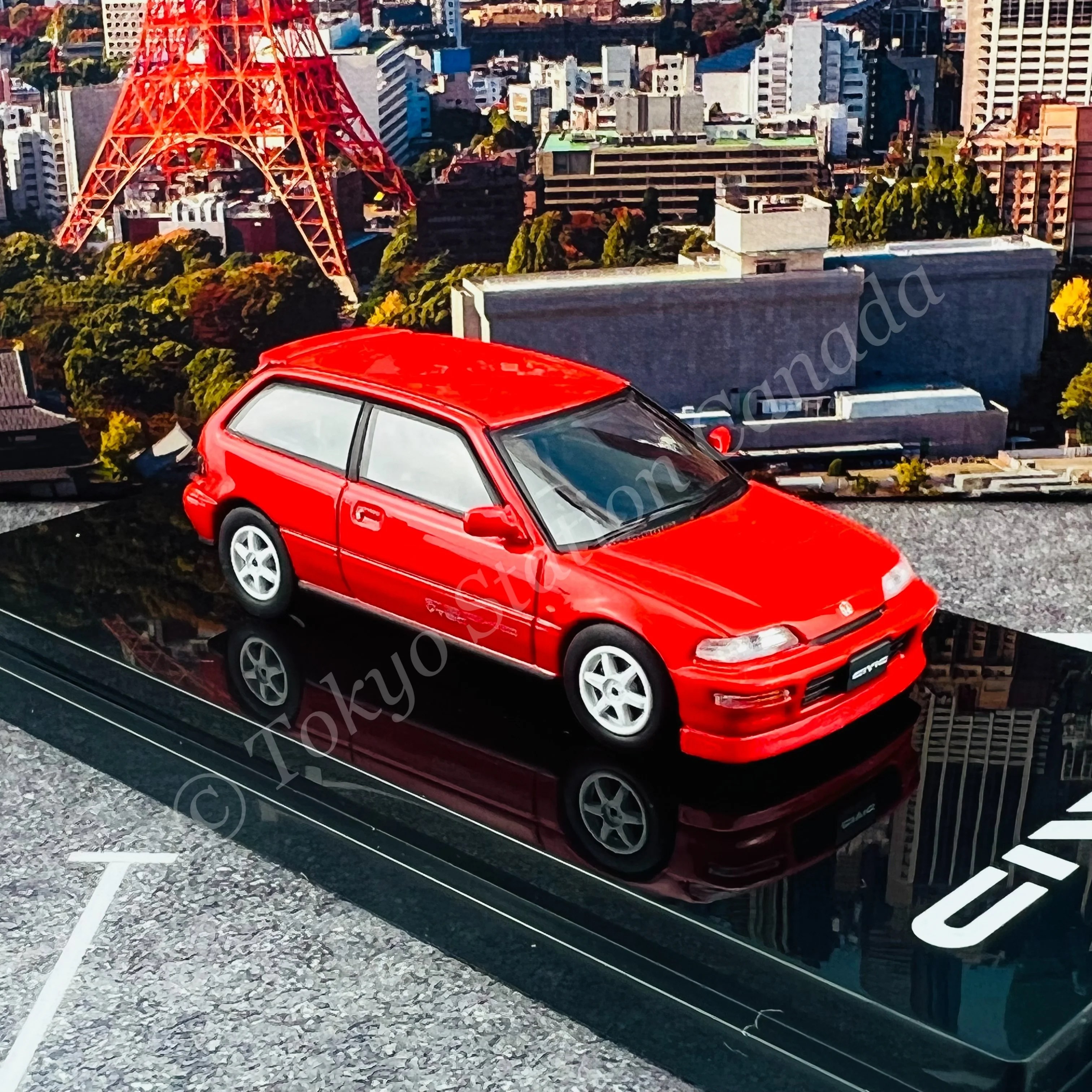 HOBBY JAPAN 1/64 Honda CIVIC (EF9) SiR Ⅱ Customized Version Red HJ641031CR - Image 4