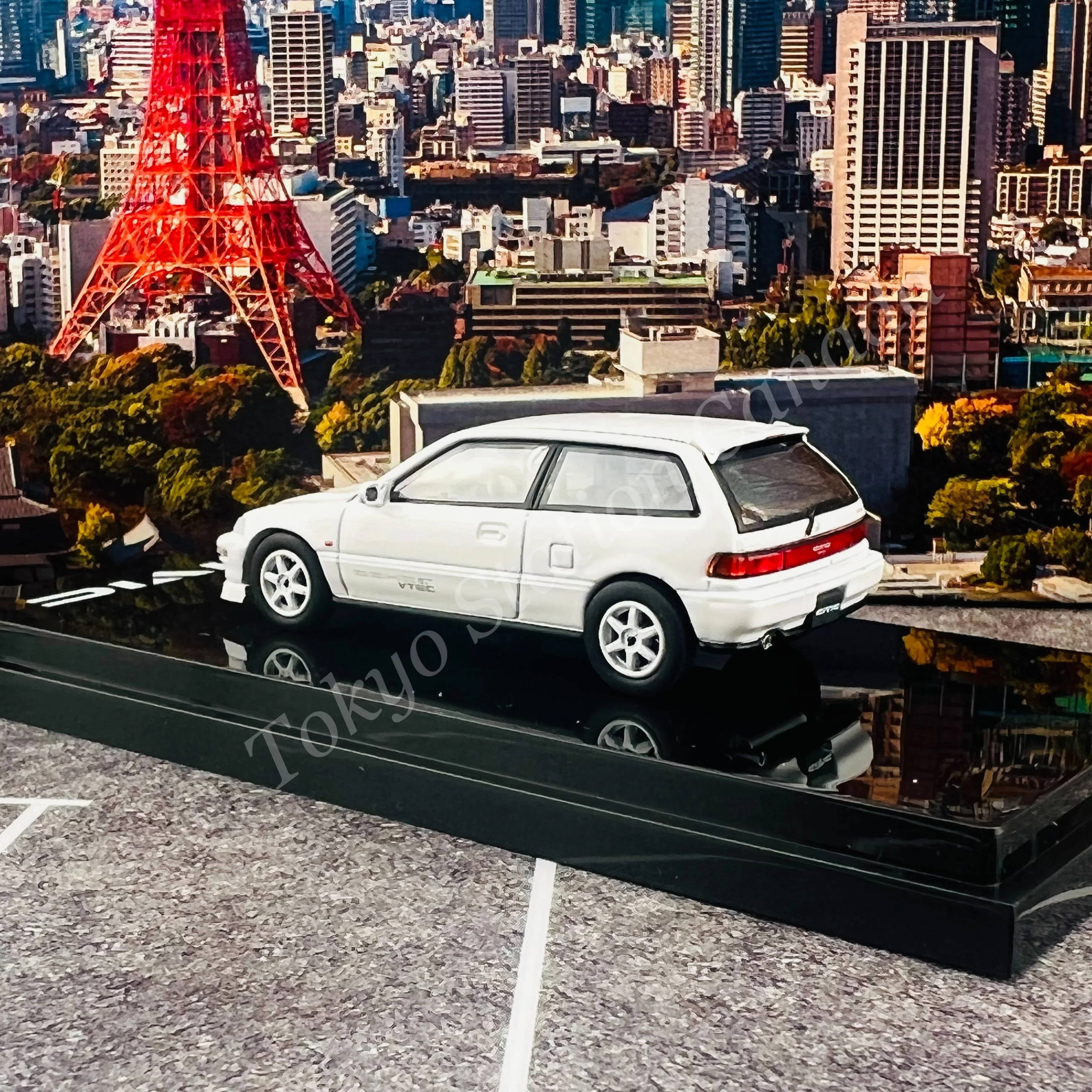 HOBBY JAPAN 1/64 Honda CIVIC (EF9) SiR Ⅱ Customized Version White HJ641031CW - Image 3