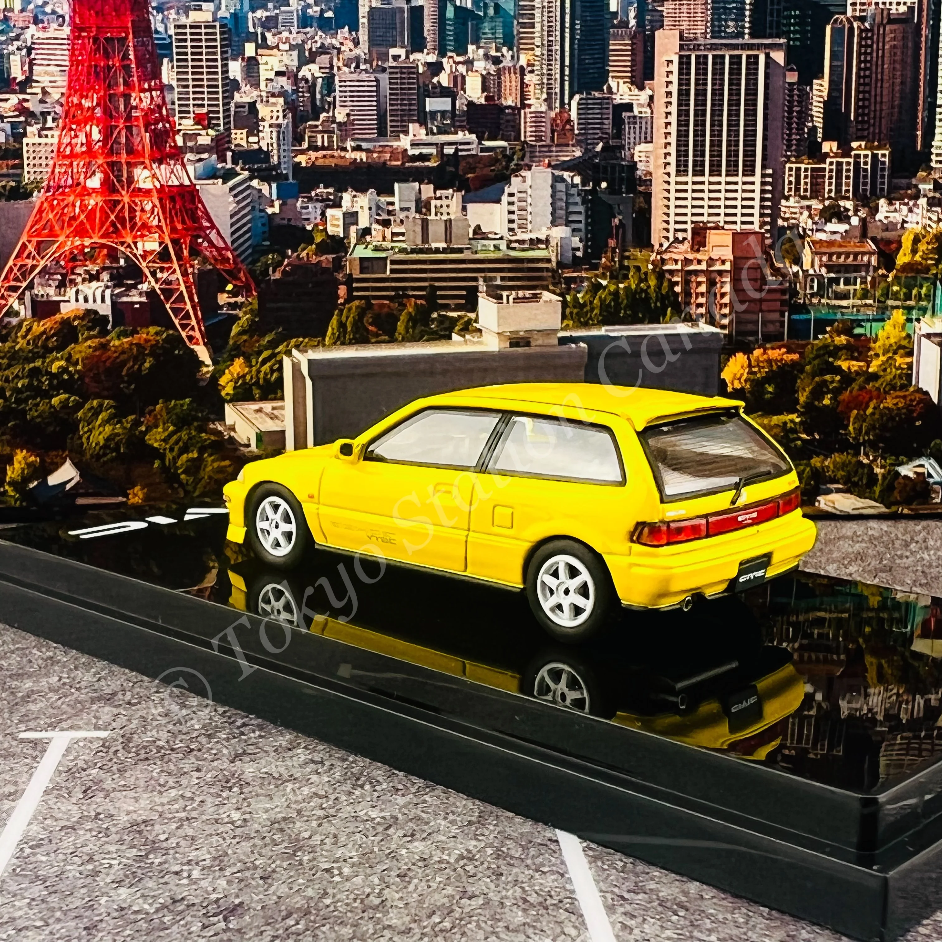 HOBBY JAPAN 1/64 Honda CIVIC (EF9) SiR Ⅱ Customized Version Yellow HJ641031CY - Image 3