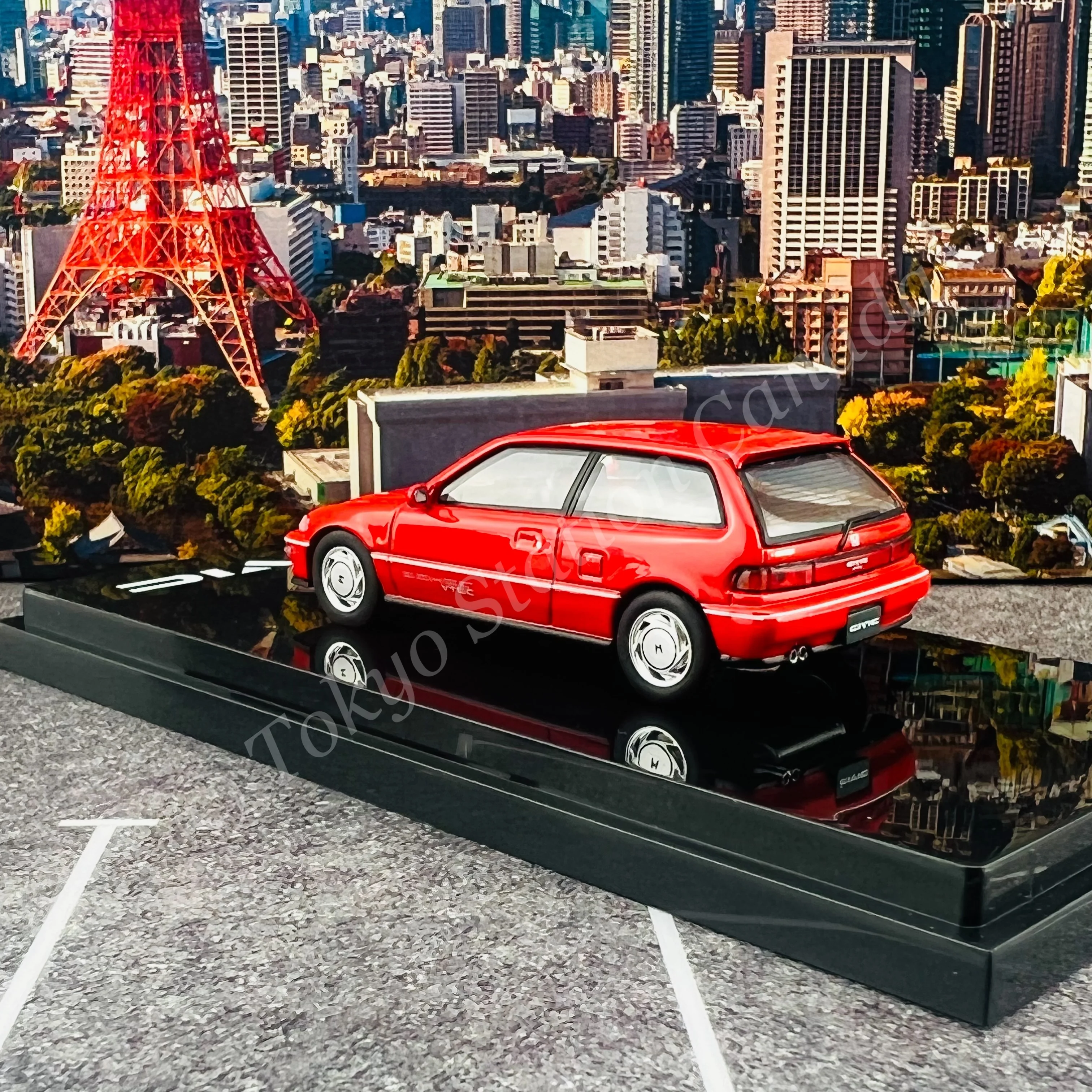 HOBBY JAPAN 1/64 Honda CIVIC (EF9) SiR Ⅱ Red HJ641031AR - Image 3