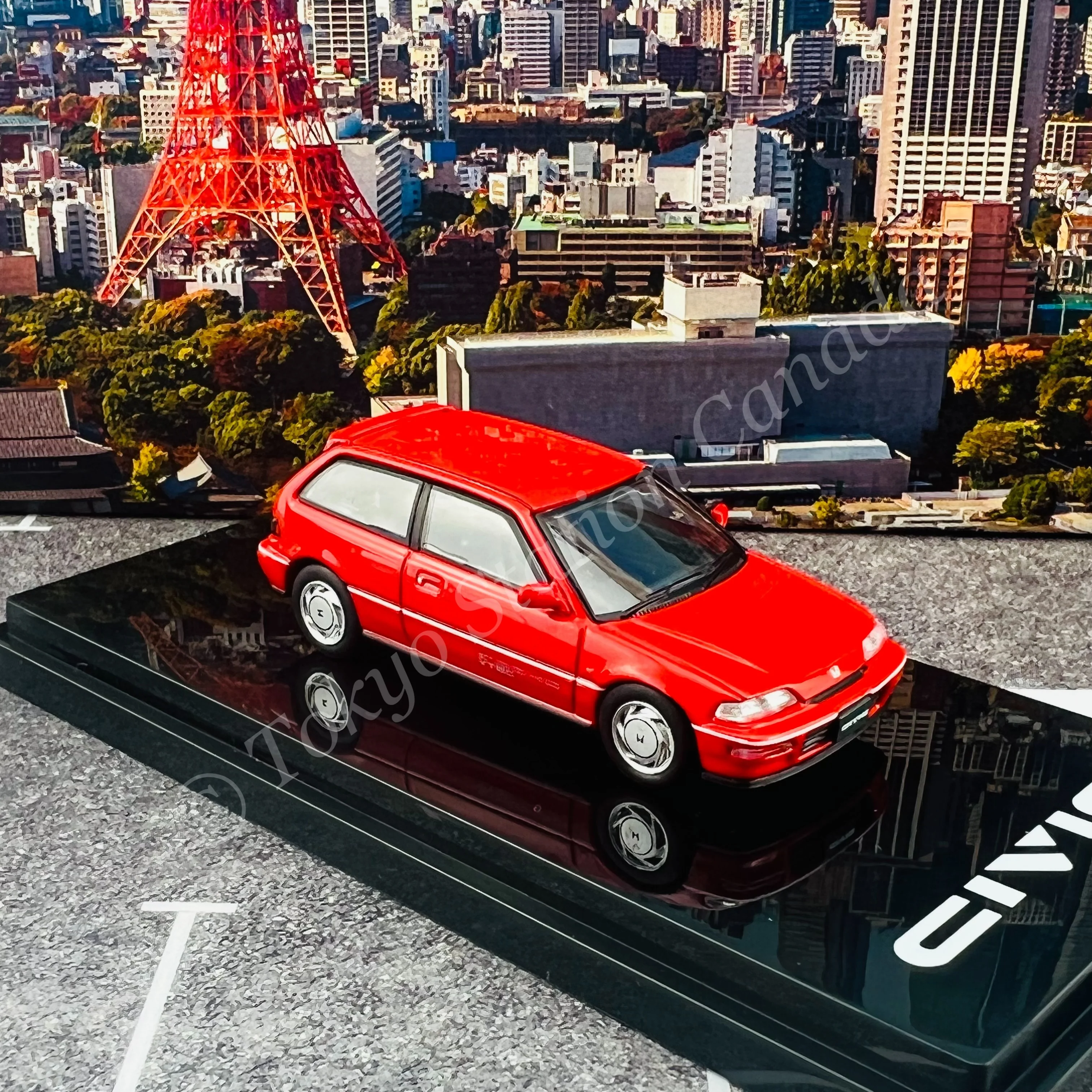 HOBBY JAPAN 1/64 Honda CIVIC (EF9) SiR Ⅱ Red HJ641031AR - Image 4