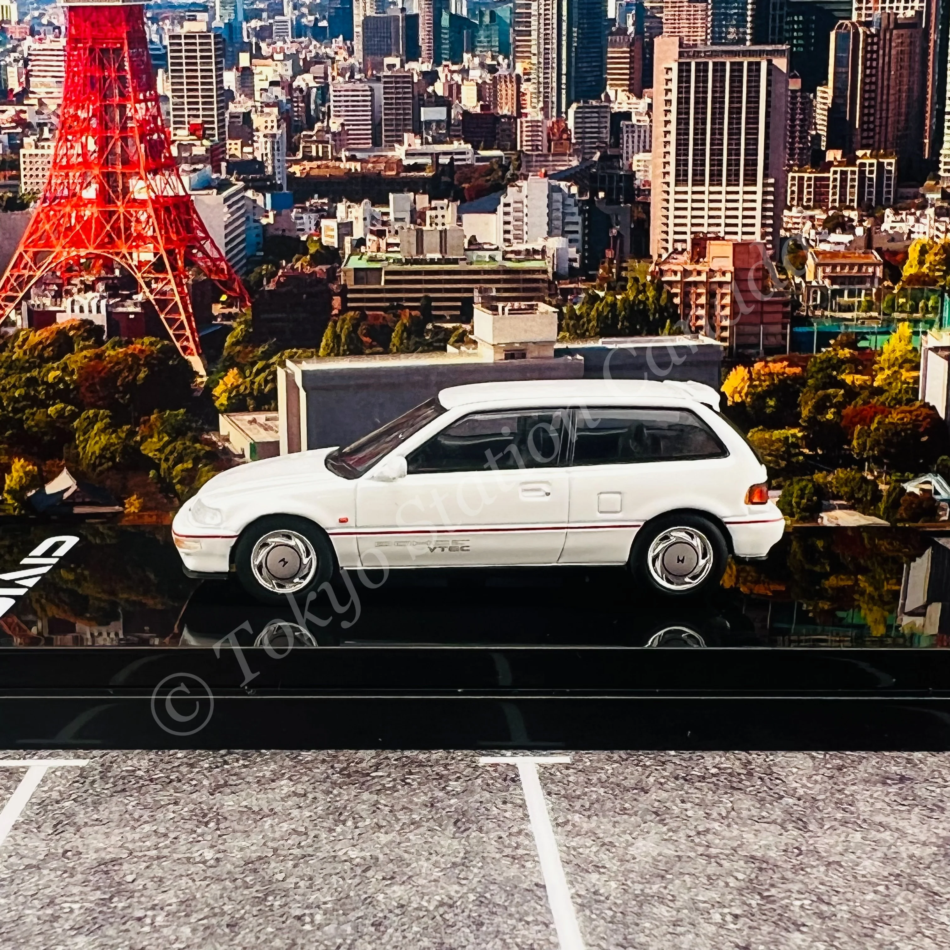 HOBBY JAPAN 1/64 Honda CIVIC (EF9) SiR Ⅱ White HJ641031AW - Image 2