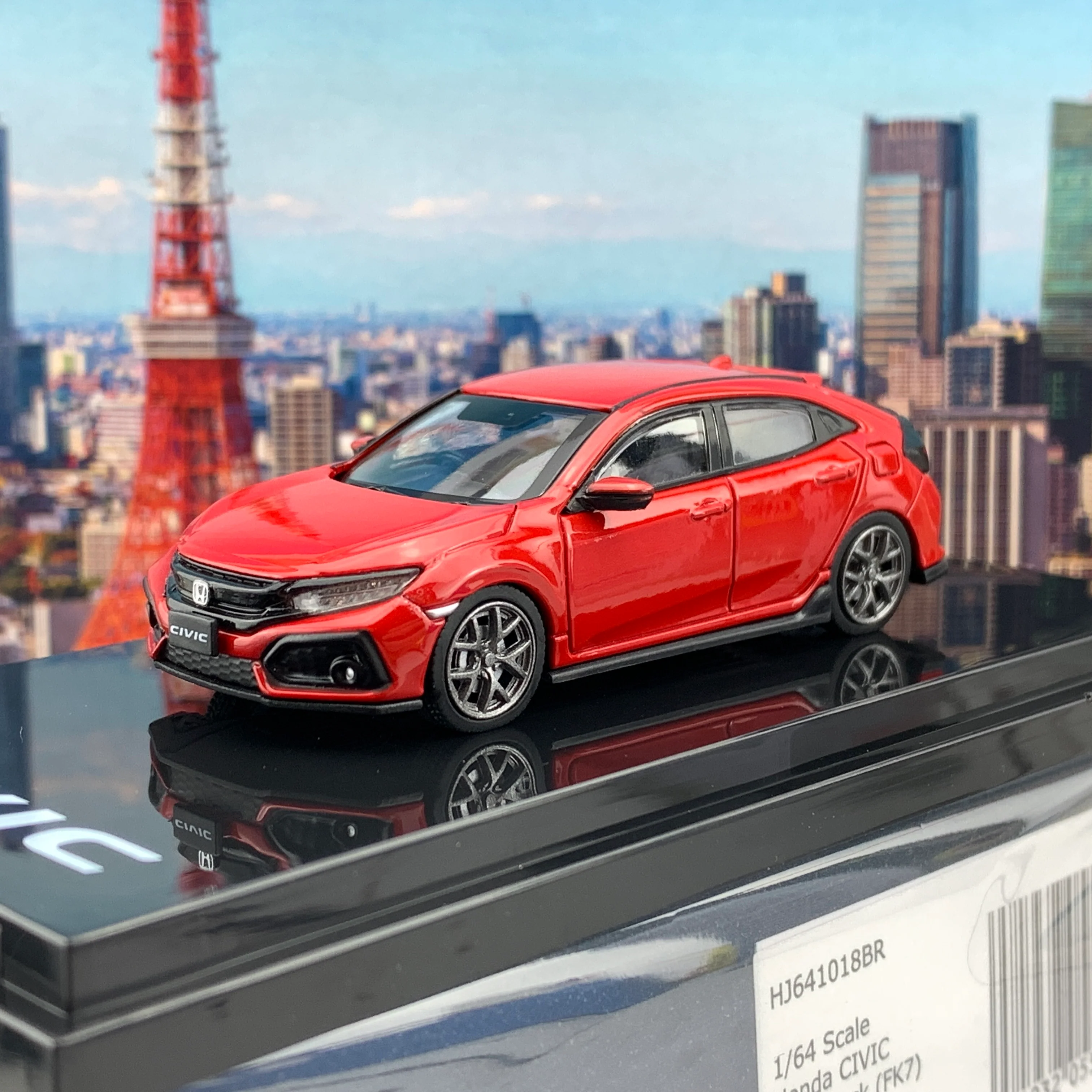 HOBBY JAPAN 1/64 Honda CIVIC Hatchback FK7 Flame Red Customized Version HJ641018BR - Image 2