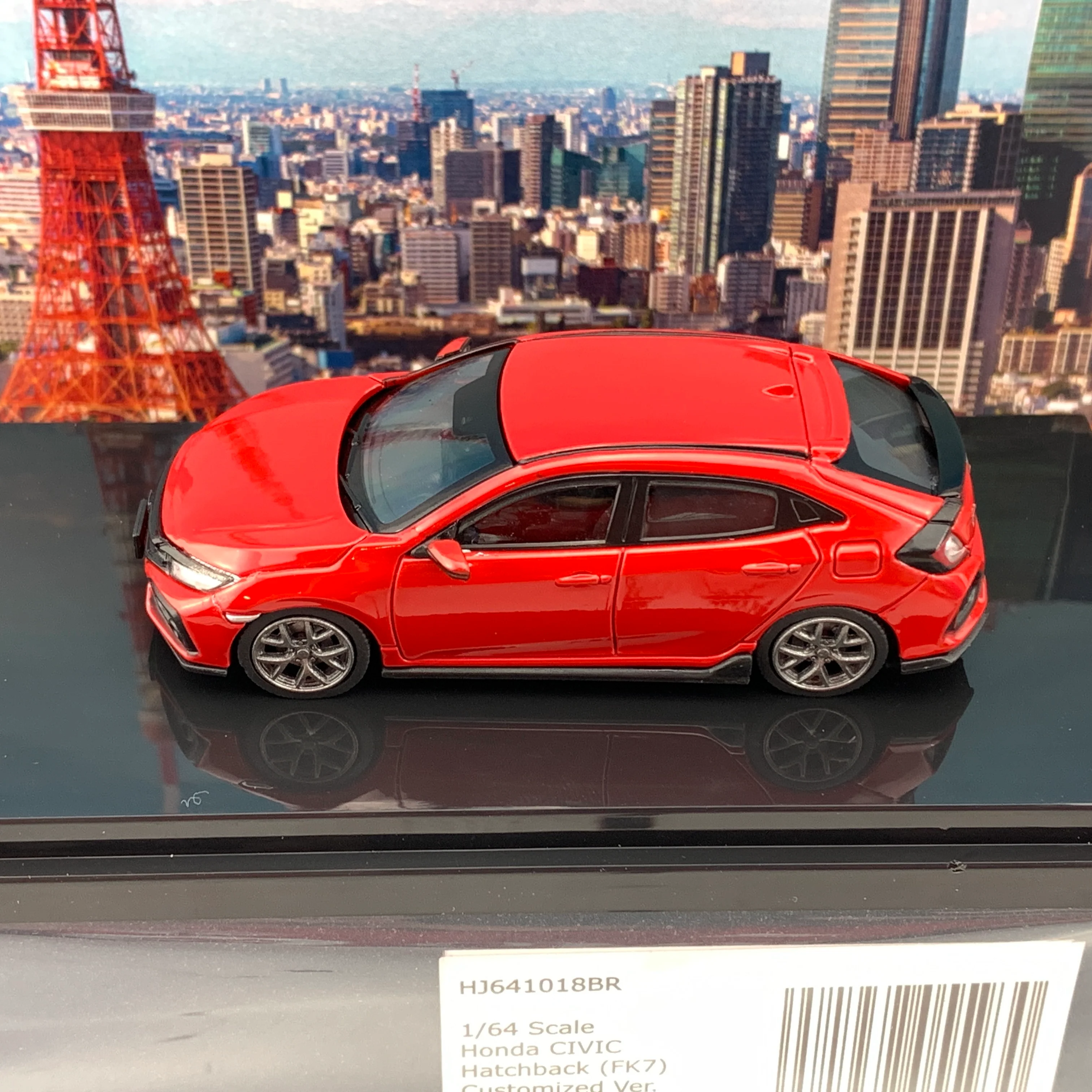 HOBBY JAPAN 1/64 Honda CIVIC Hatchback FK7 Flame Red Customized Version HJ641018BR - Image 4