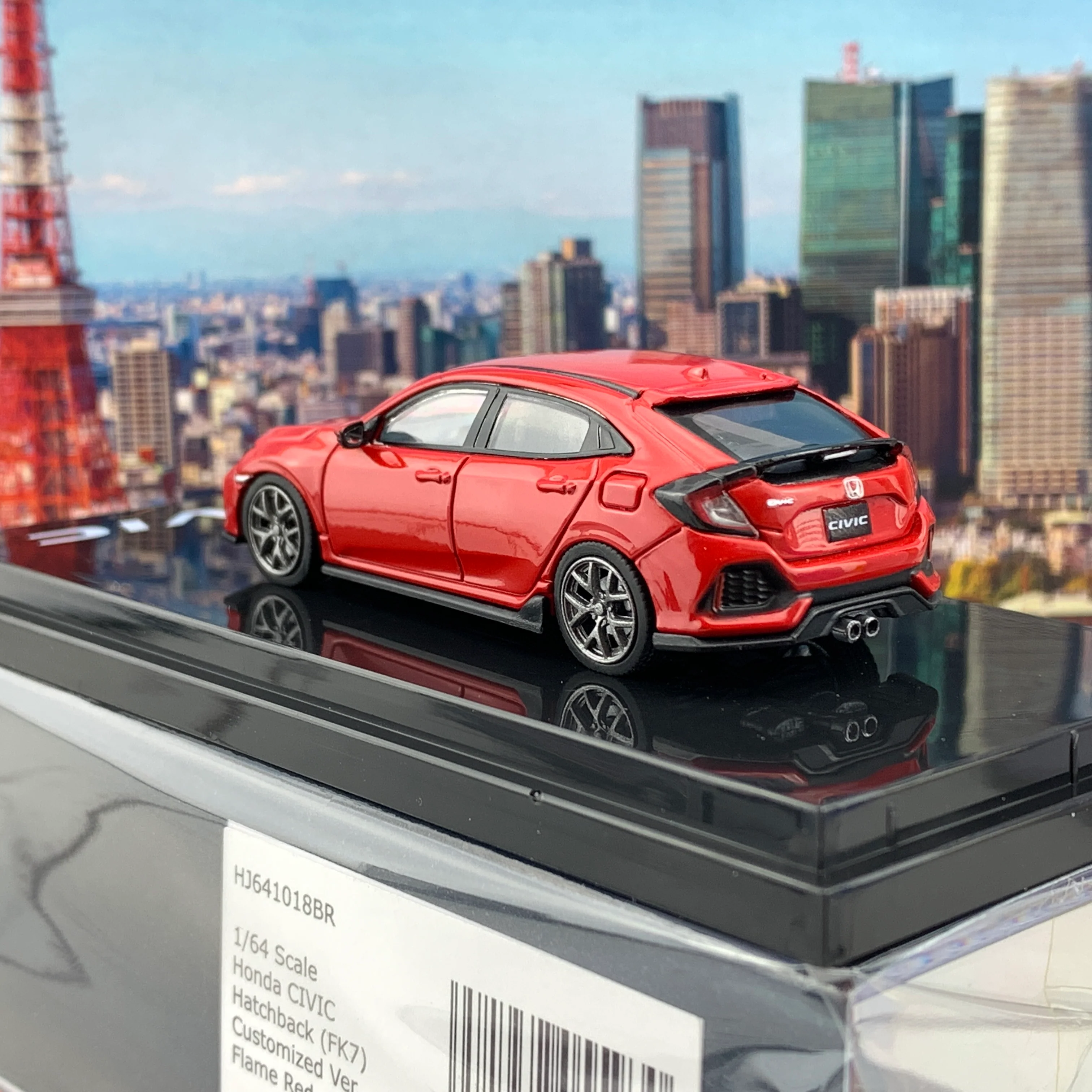 HOBBY JAPAN 1/64 Honda CIVIC Hatchback FK7 Flame Red Customized Version HJ641018BR - Image 5