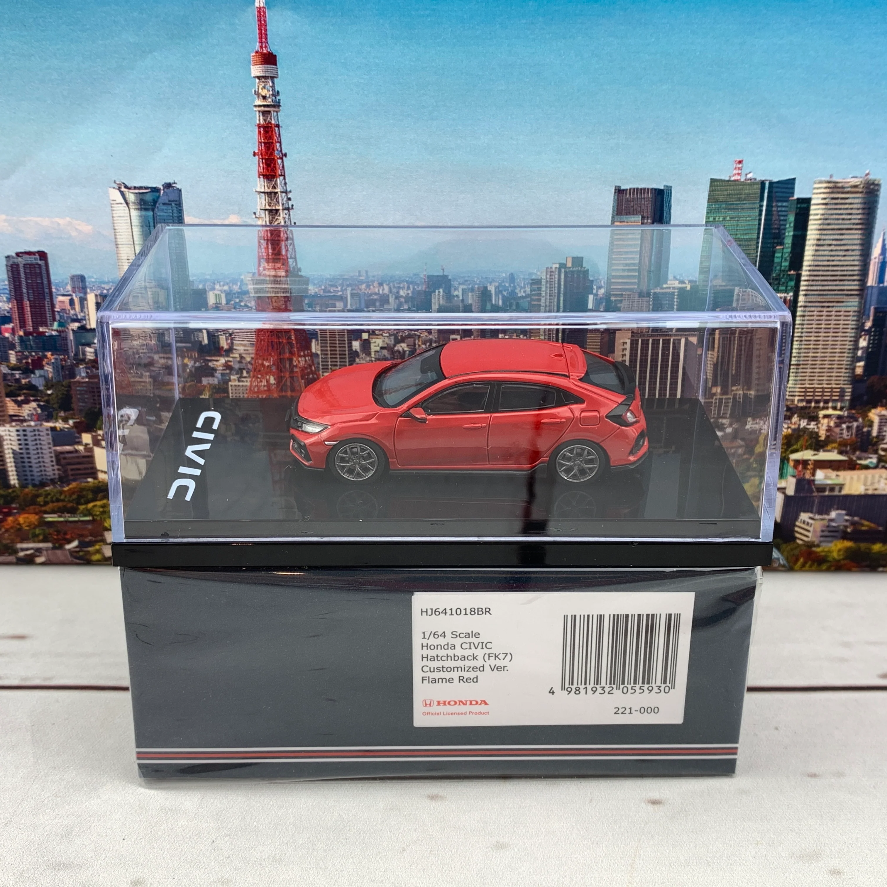 HOBBY JAPAN 1/64 Honda CIVIC Hatchback FK7 Flame Red Customized Version HJ641018BR - Image 6