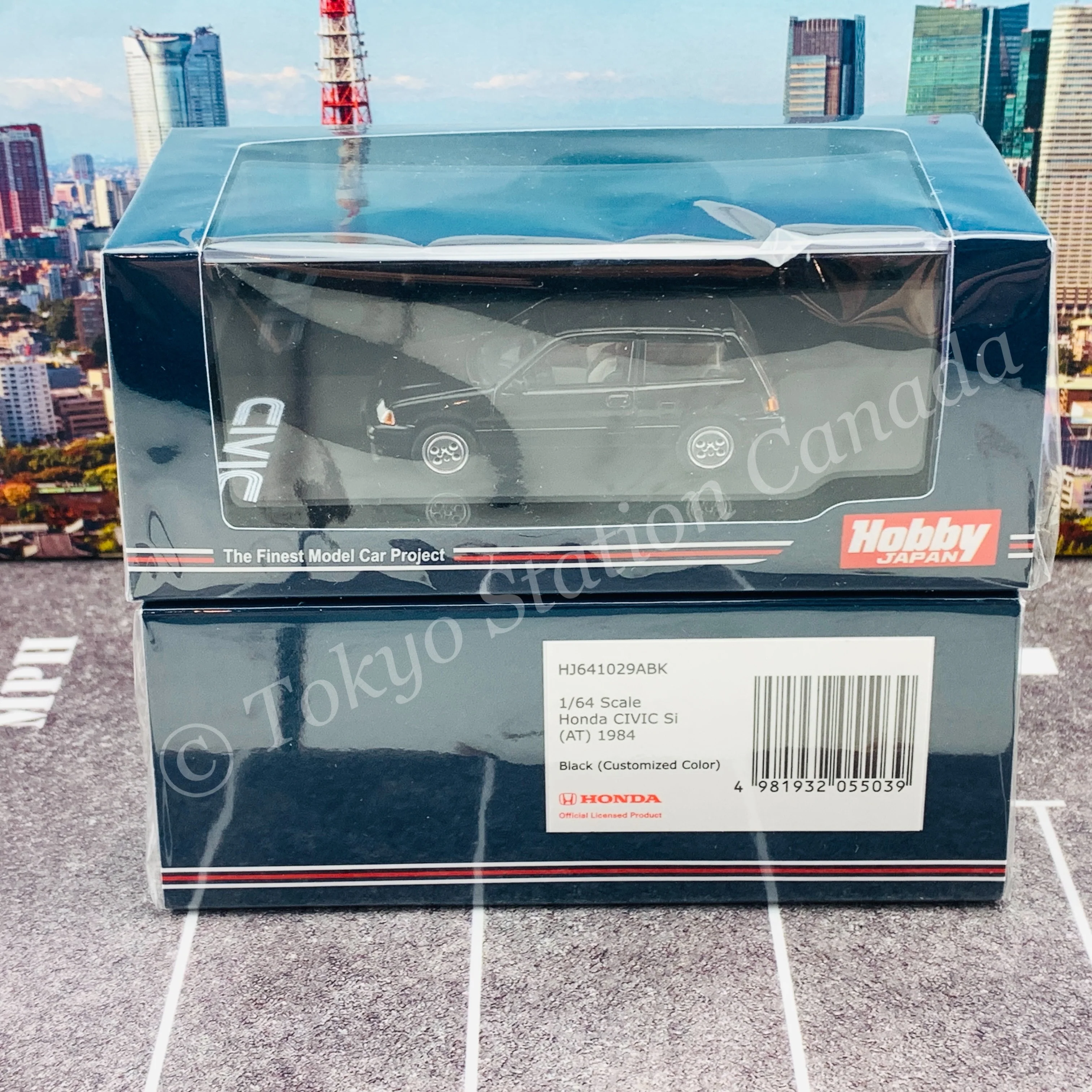 HOBBY JAPAN 1/64 Honda CIVIC Si (AT) 1984 Black Pearl HJ641029ABK - Image 5
