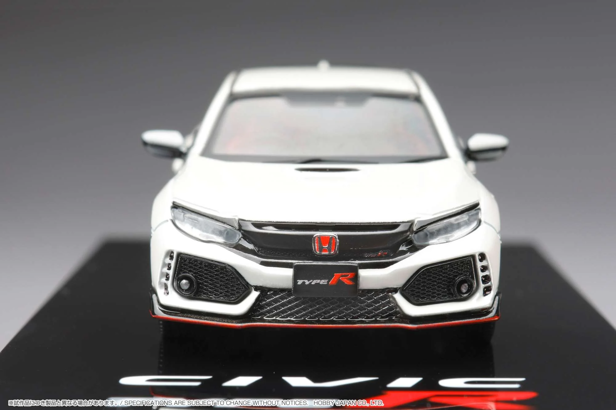 HOBBY JAPAN 1/64 Honda CIVIC TYPE R (FK8) 2017 with Engine Display Model Championship White HJ641055AW - Image 5