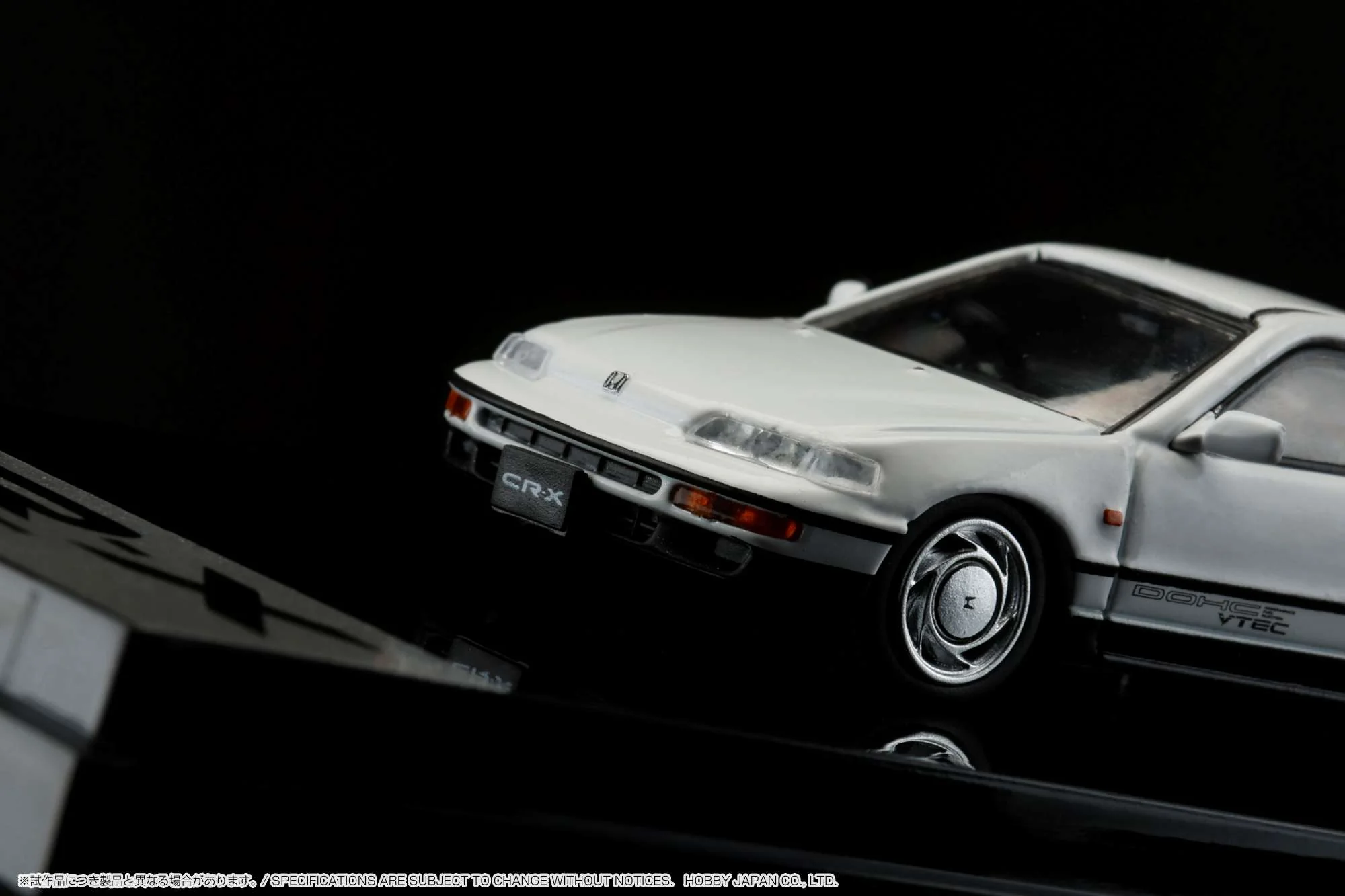 HOBBY JAPAN 1/64 Honda CR-X SiR (EF8) 1989 with Engine Display Model WHITE HJ642005W - Image 3