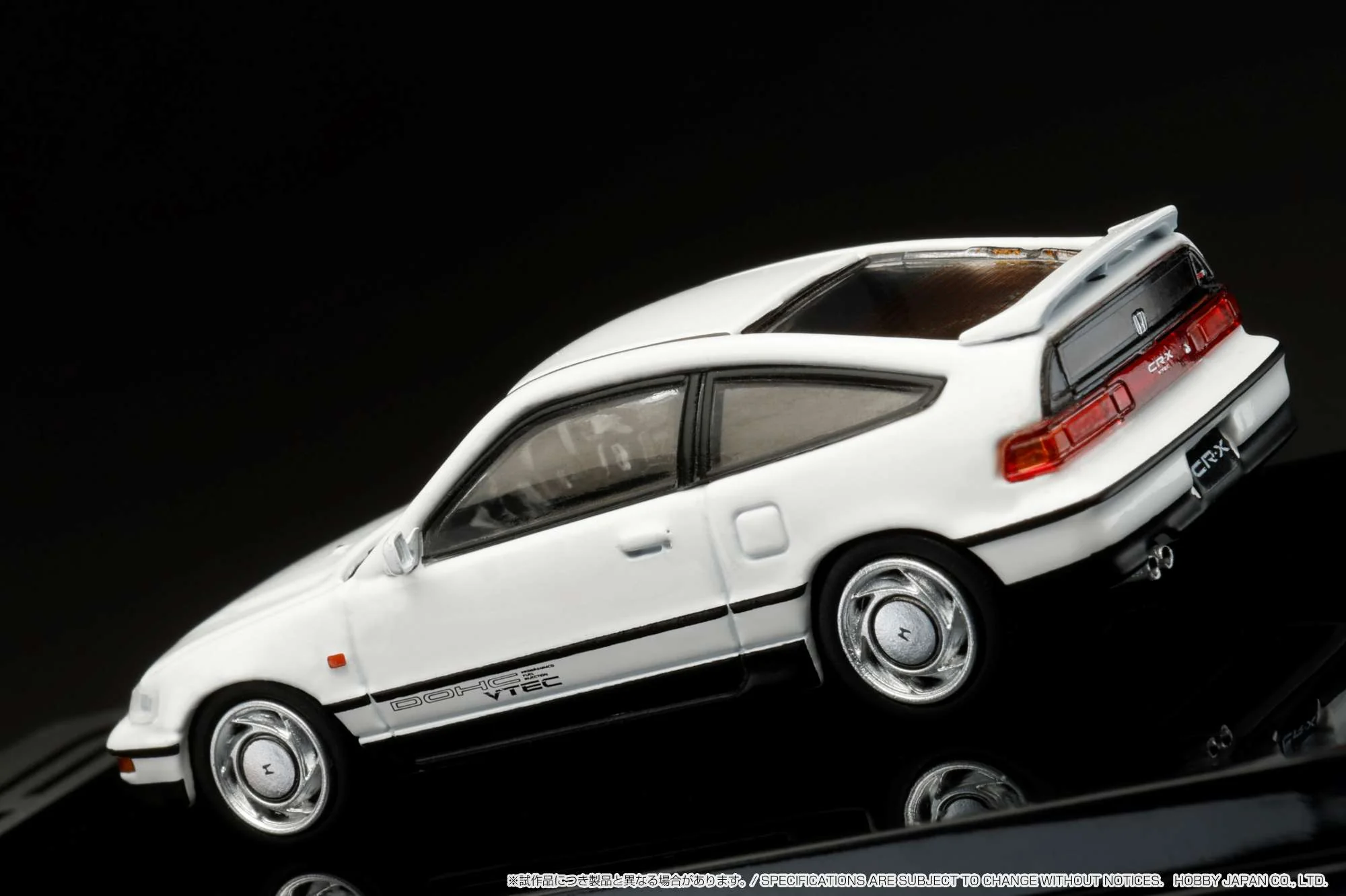 HOBBY JAPAN 1/64 Honda CR-X SiR (EF8) 1989 with Engine Display Model WHITE HJ642005W - Image 5