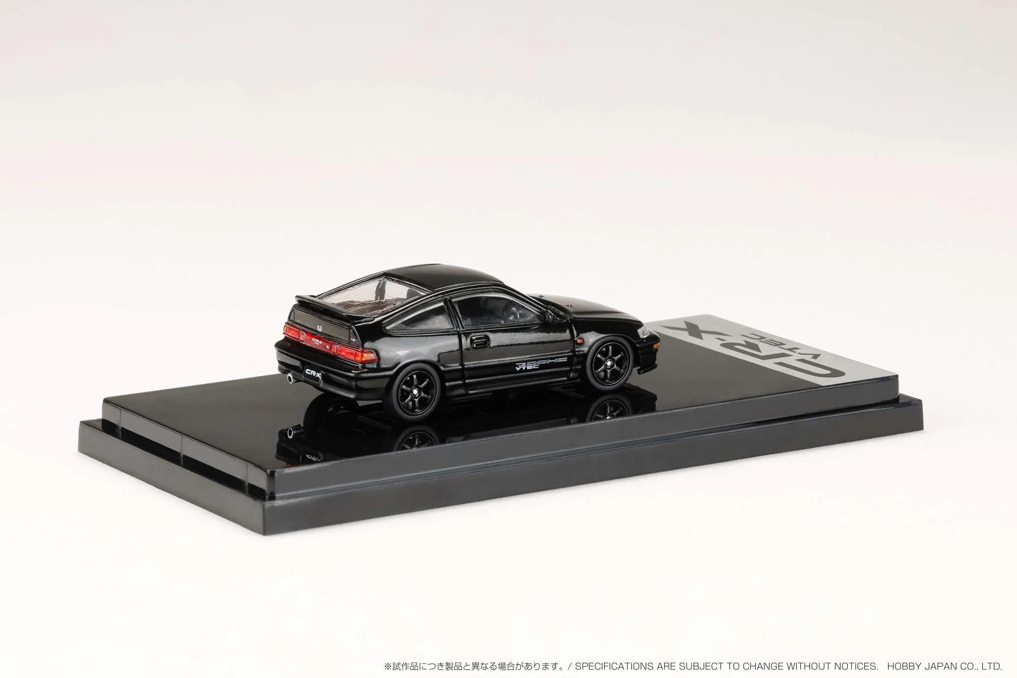 HOBBY JAPAN 1/64 Honda CR-X SiR (EF8) J.D.M. Style BLACK HJ643005BK - Image 2