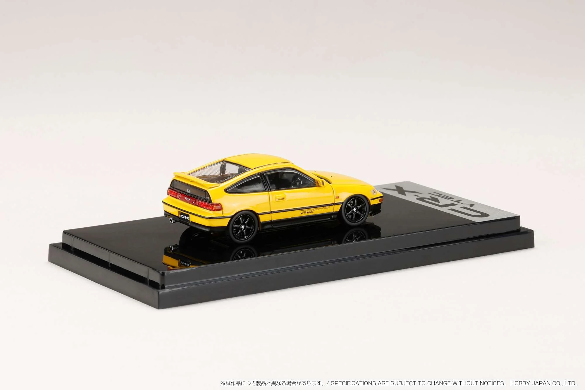 HOBBY JAPAN 1/64 Honda CR-X SiR (EF8) J.D.M. Style YELLOW HJ643005Y - Image 2