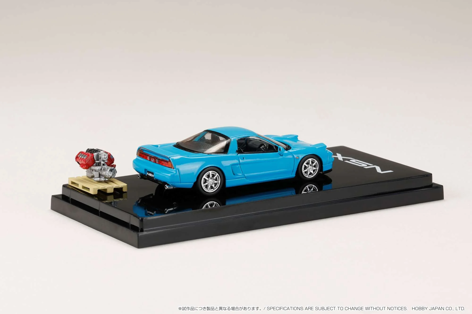 HOBBY JAPAN 1/64 Honda NSX Coupe with Engine Display Model Phoenix Blue HJ644006BBL - Image 2