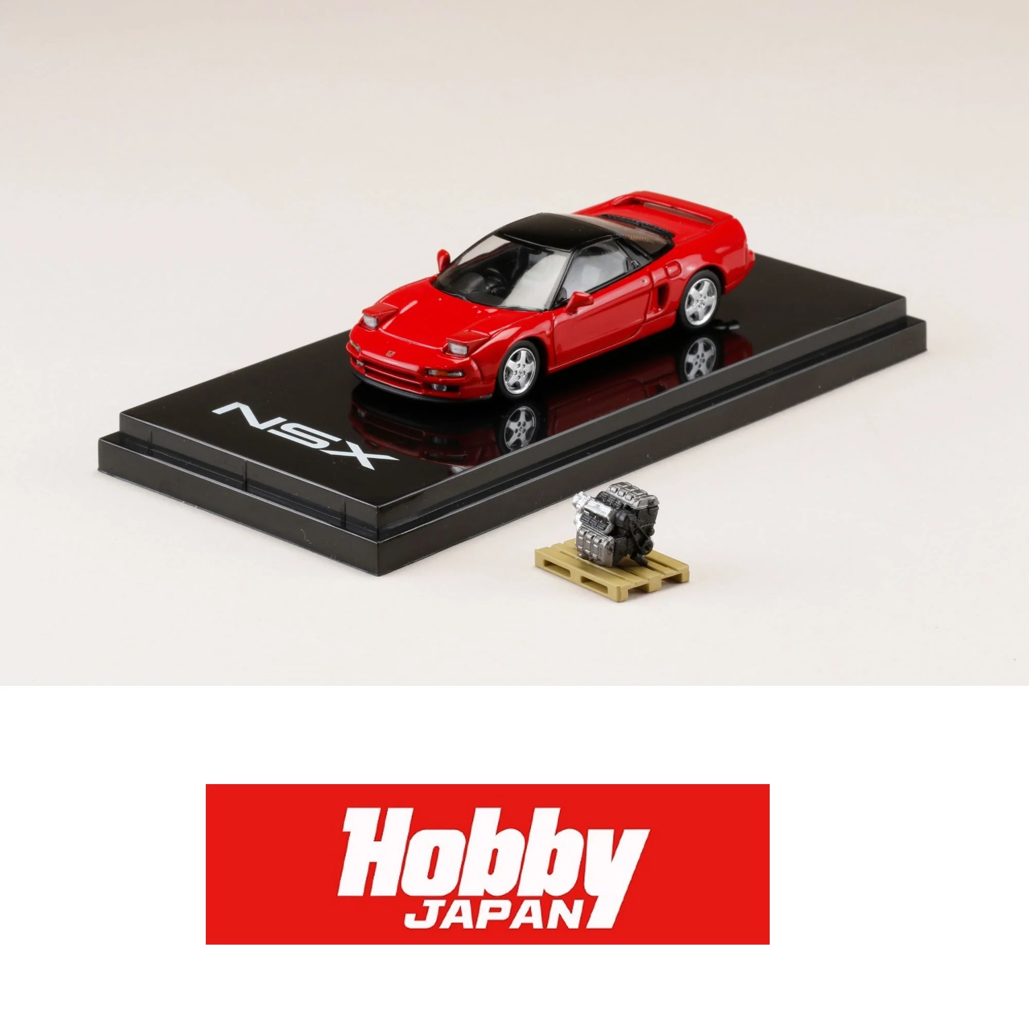 HOBBY JAPAN 1/64 Honda NSX (NA1) 1990 With Engine Display Model Red HJ642006R - Image 4