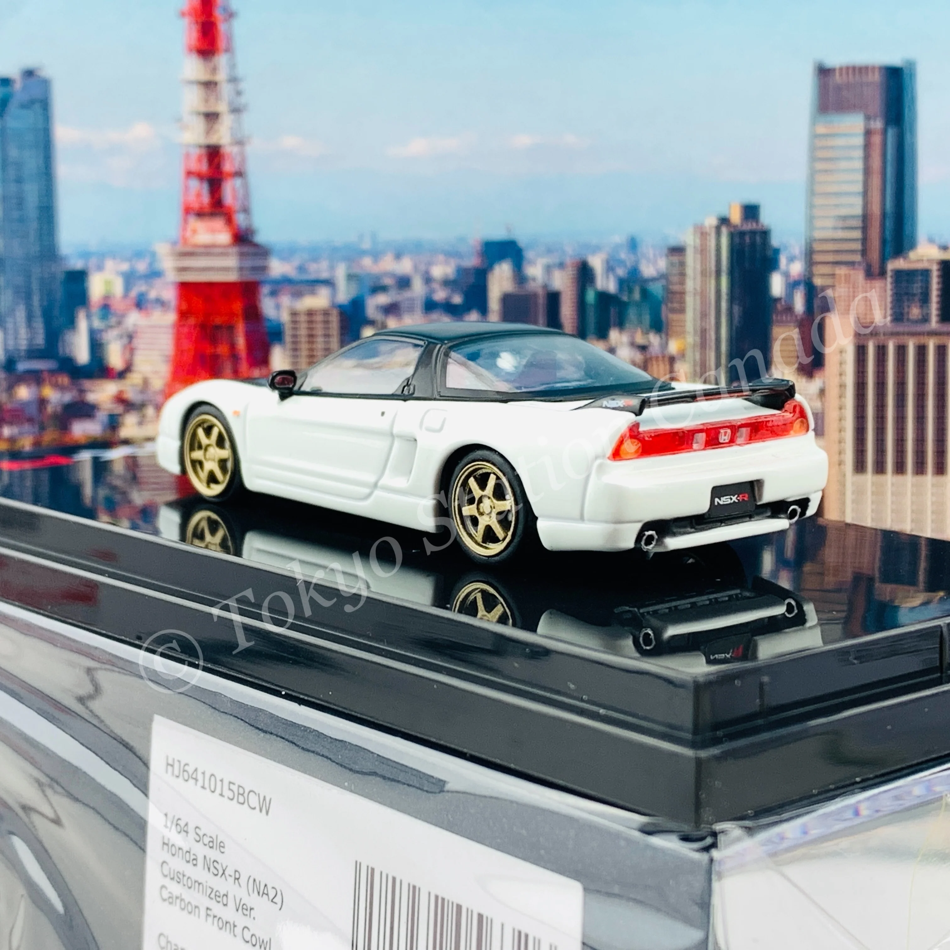 HOBBY JAPAN 1/64 Honda NSX-R (NA2) Carbon Front Cowl / Customized Ver. Championship White HJ641015BCW - Image 5