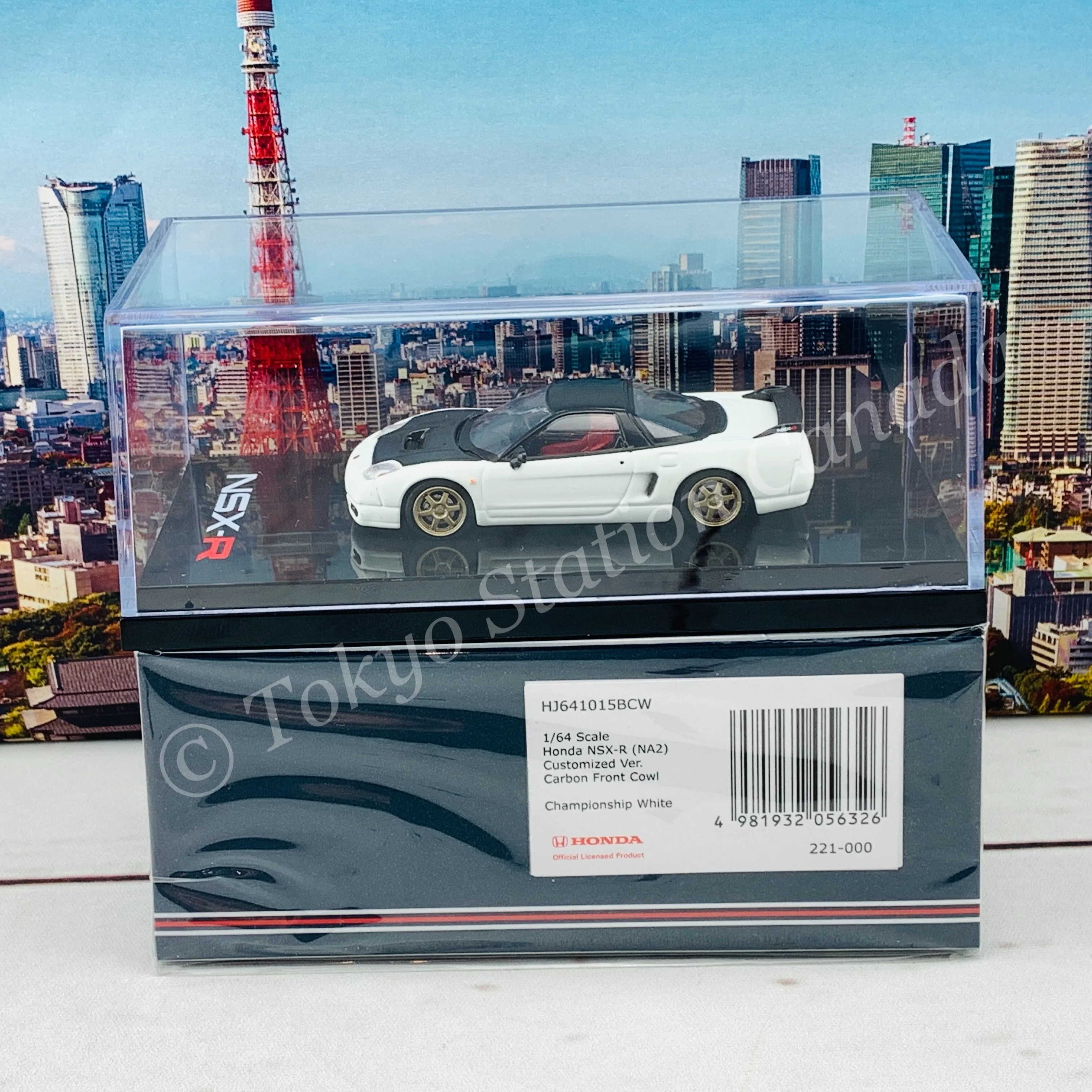 HOBBY JAPAN 1/64 Honda NSX-R (NA2) Carbon Front Cowl / Customized Ver. Championship White HJ641015BCW - Image 6