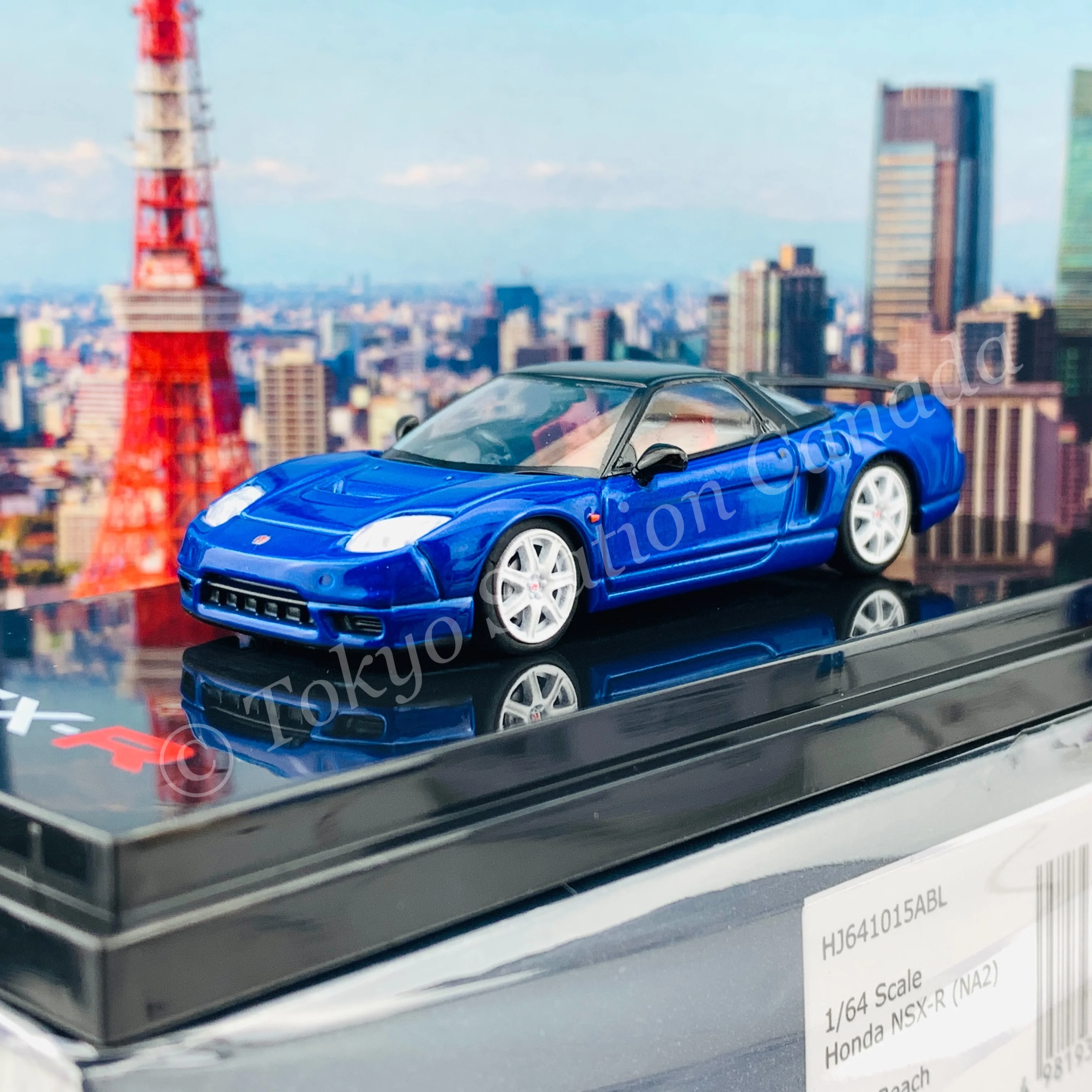 HOBBY JAPAN 1/64 Honda NSX-R (NA2) Long Beach Blue Pearl HJ641015ABL - Image 2
