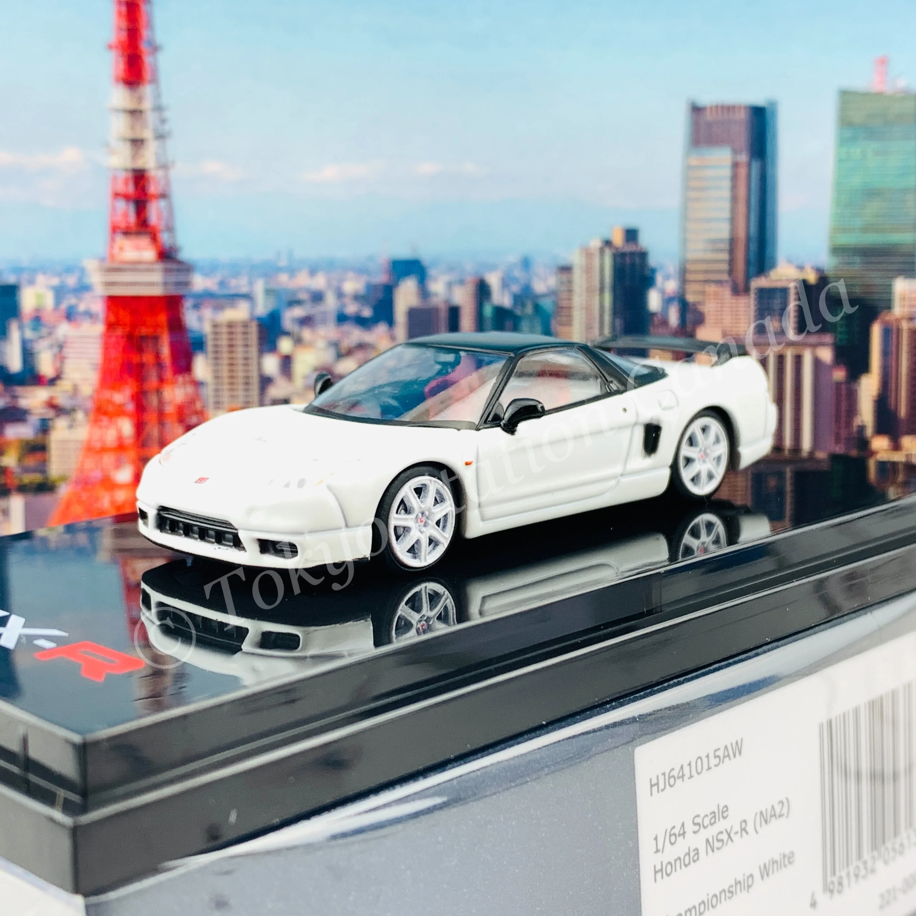 HOBBY JAPAN 1/64 Honda NSX-R (NA2) Championship White HJ641015AW - Image 2