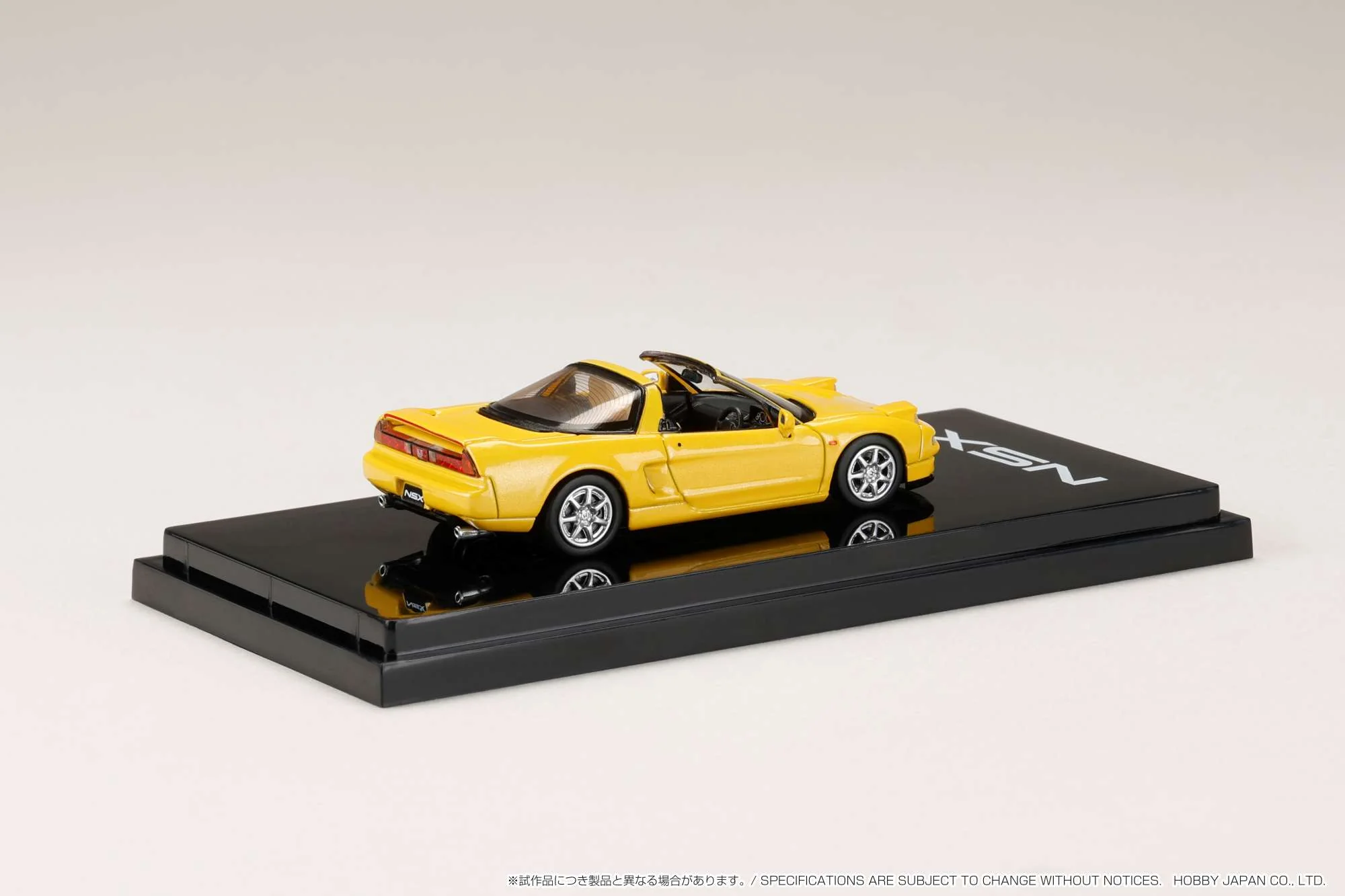 HOBBY JAPAN 1/64 Honda NSX Type T with Detachable Roof INDY YELLOW PEARL HJ643006BY - Image 2
