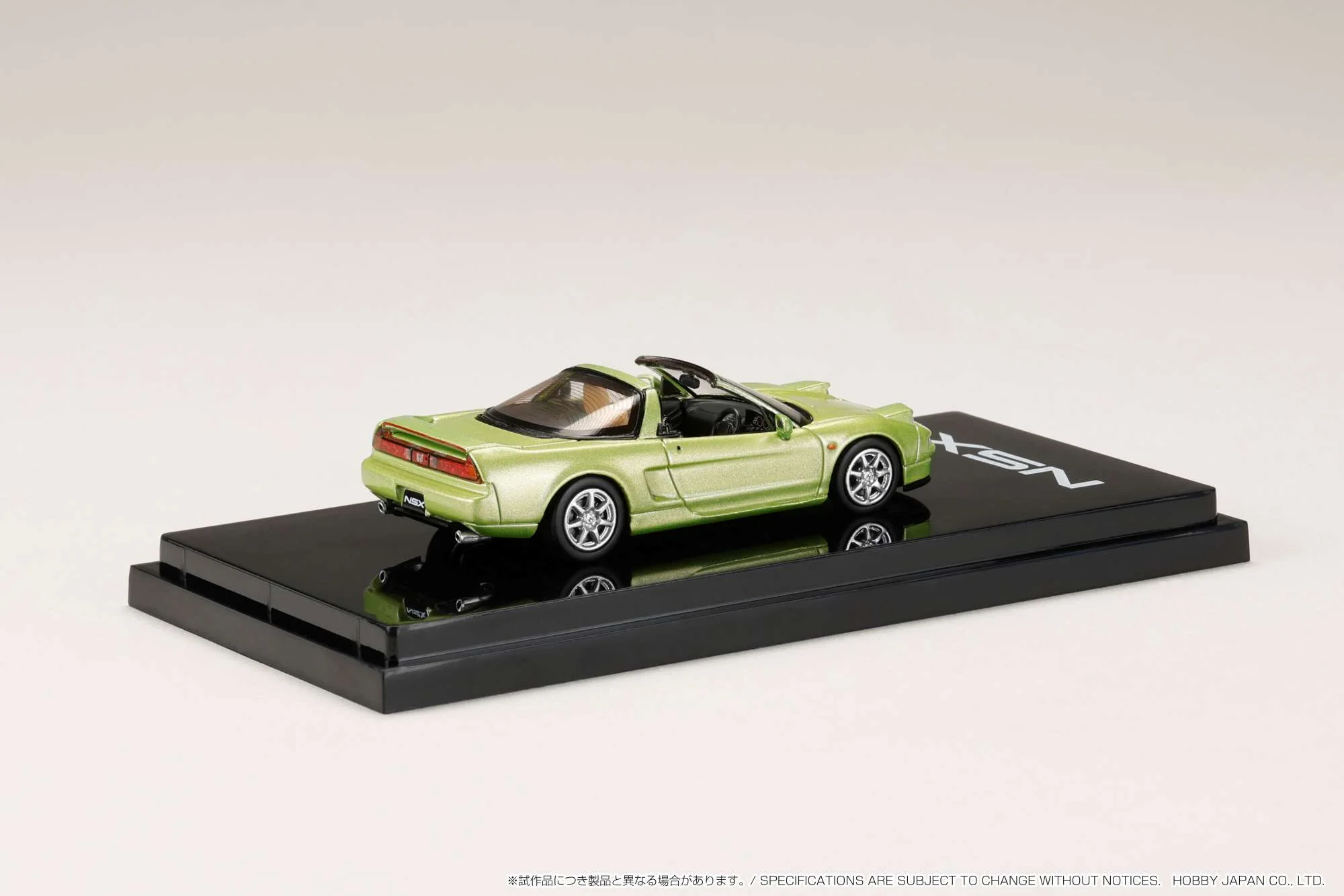 HOBBY JAPAN 1/64 Honda NSX Type T with Detachable Roof LIME GREEN METALLIC HJ643006BGR - Image 2