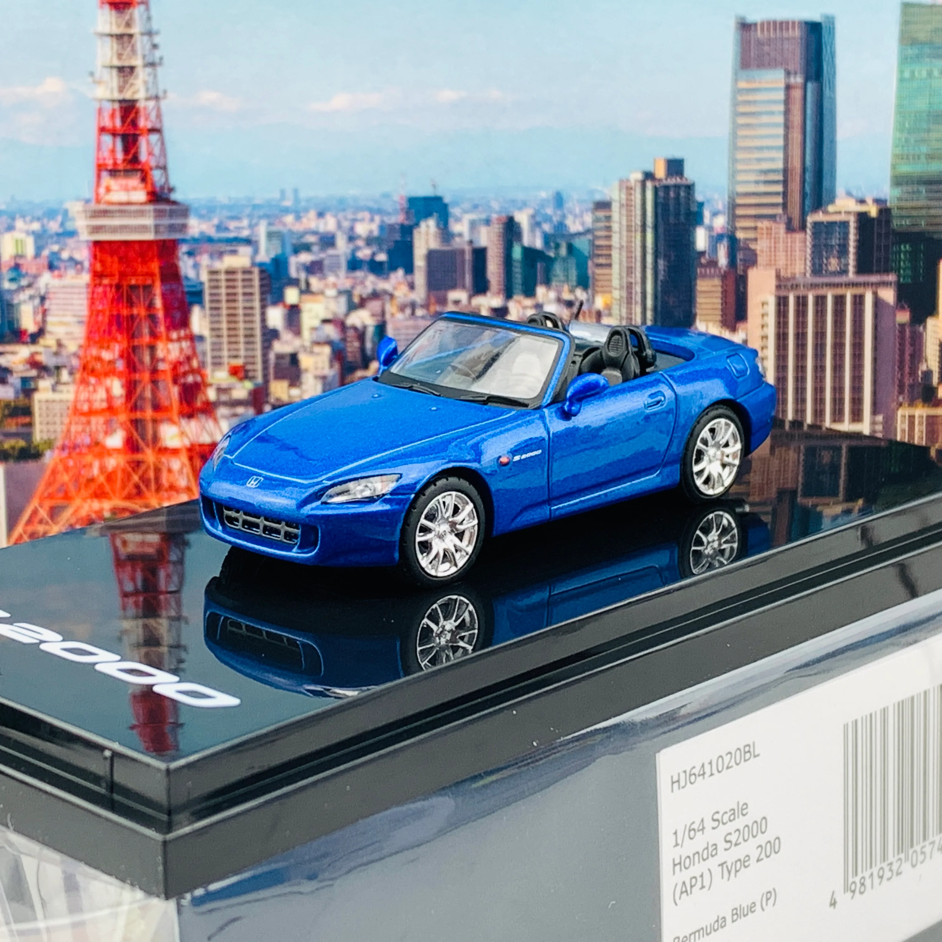 HOBBY JAPAN 1/64 Honda S2000 AP1 Type 200 Bermuda Blue Pearl HJ641020BL - Image 2