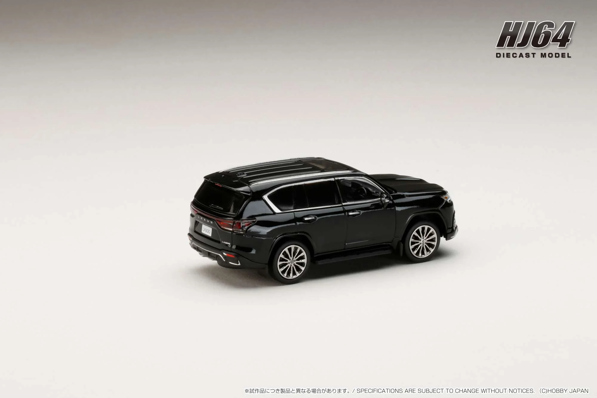 PREORDER HOBBY JAPAN 1/64 LEXUS LX600 F Sport Black HJ644061BK (Approx. Release Date : Q1 2024 subjects to the manufacturer's final decision) - Image 2