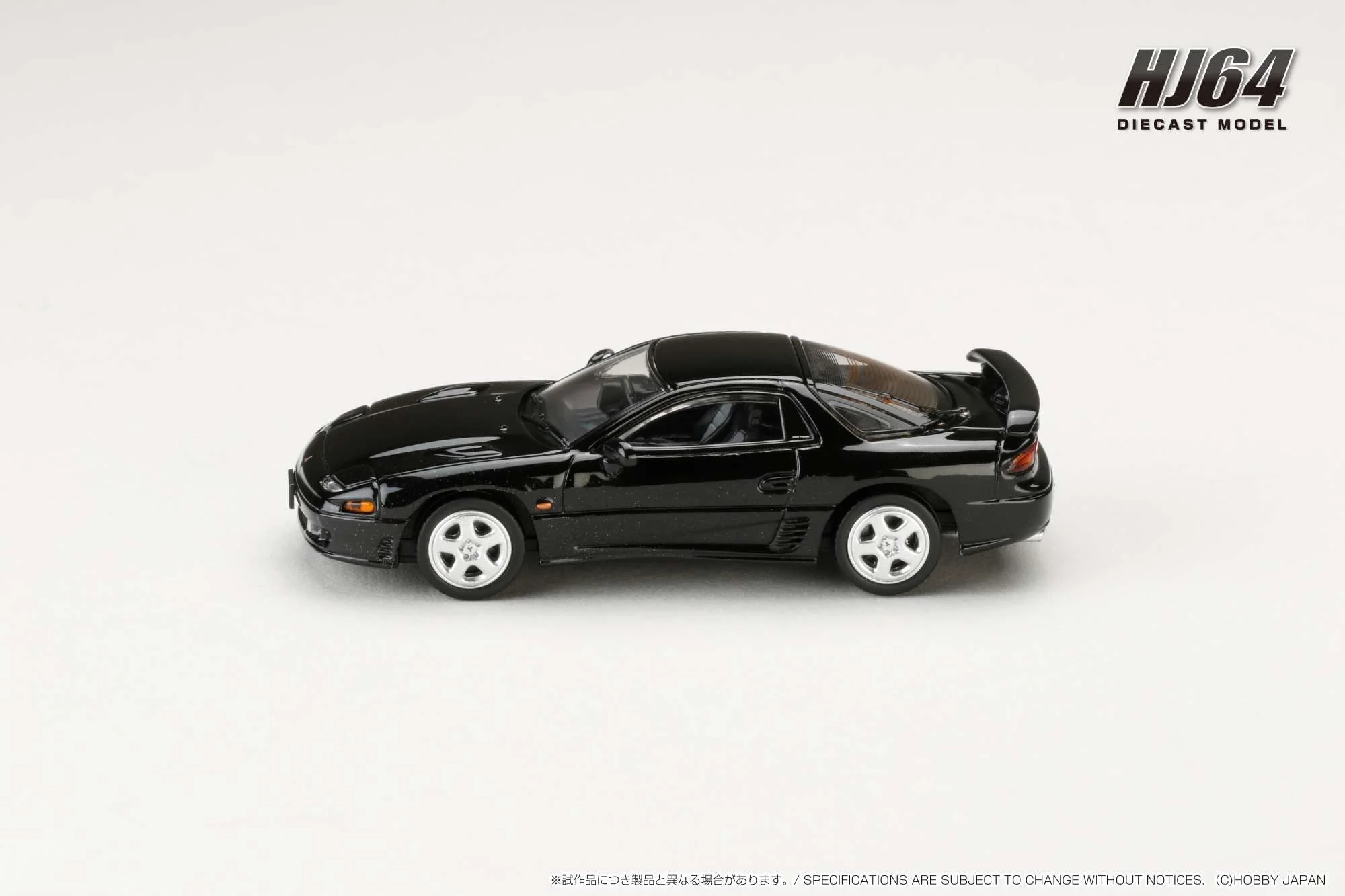 HOBBY JAPAN 1/64 MITSUBISHI GTO TWINTURBO Black HJ641065ABK - Image 3
