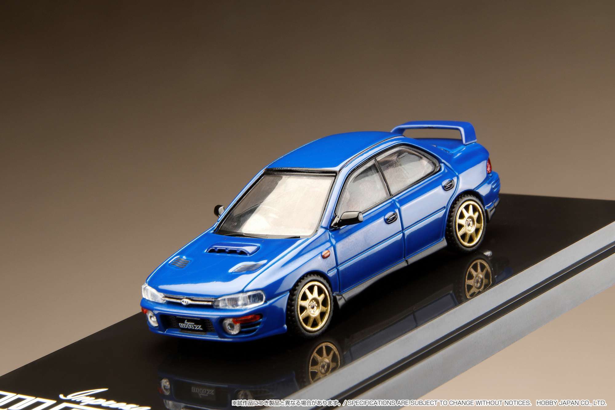 HOBBY JAPAN 1/64  SUBARU IMPREZA WRX (GC8) 1992 Customized Version with Engine Display Model Blue HJ642013BBL - Image 5