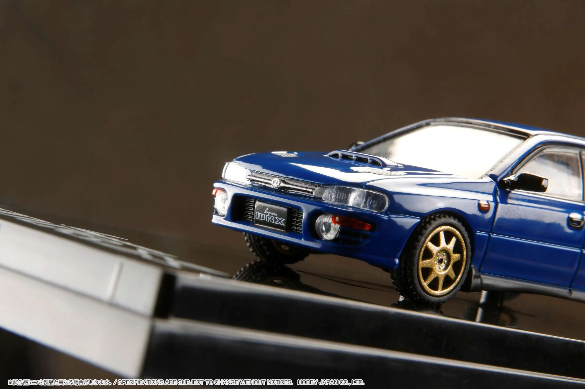 HOBBY JAPAN 1/64  SUBARU IMPREZA WRX (GC8) 1992 Customized Version with Engine Display Model Blue HJ642013BBL - Image 8