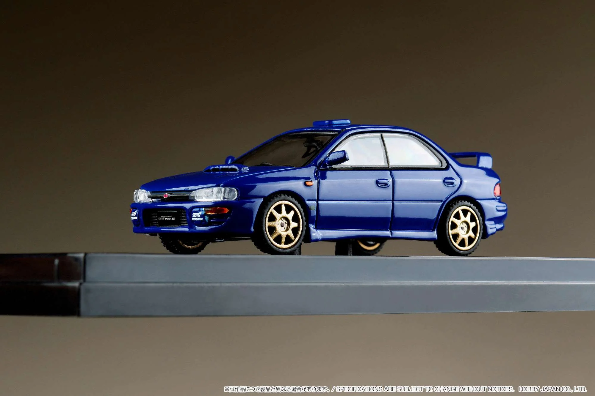 HOBBY JAPAN 1/64 SUBARU IMPREZA WRX (GC8) STi Version Ⅱ Sports Blue with Engine Display Model HJ643013SBL - Image 3