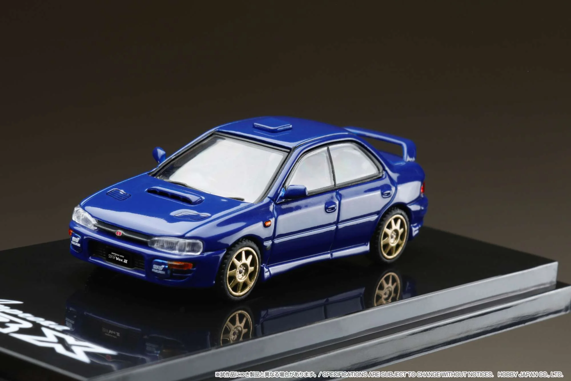 HOBBY JAPAN 1/64 SUBARU IMPREZA WRX (GC8) STi Version Ⅱ Sports Blue with Engine Display Model HJ643013SBL - Image 5