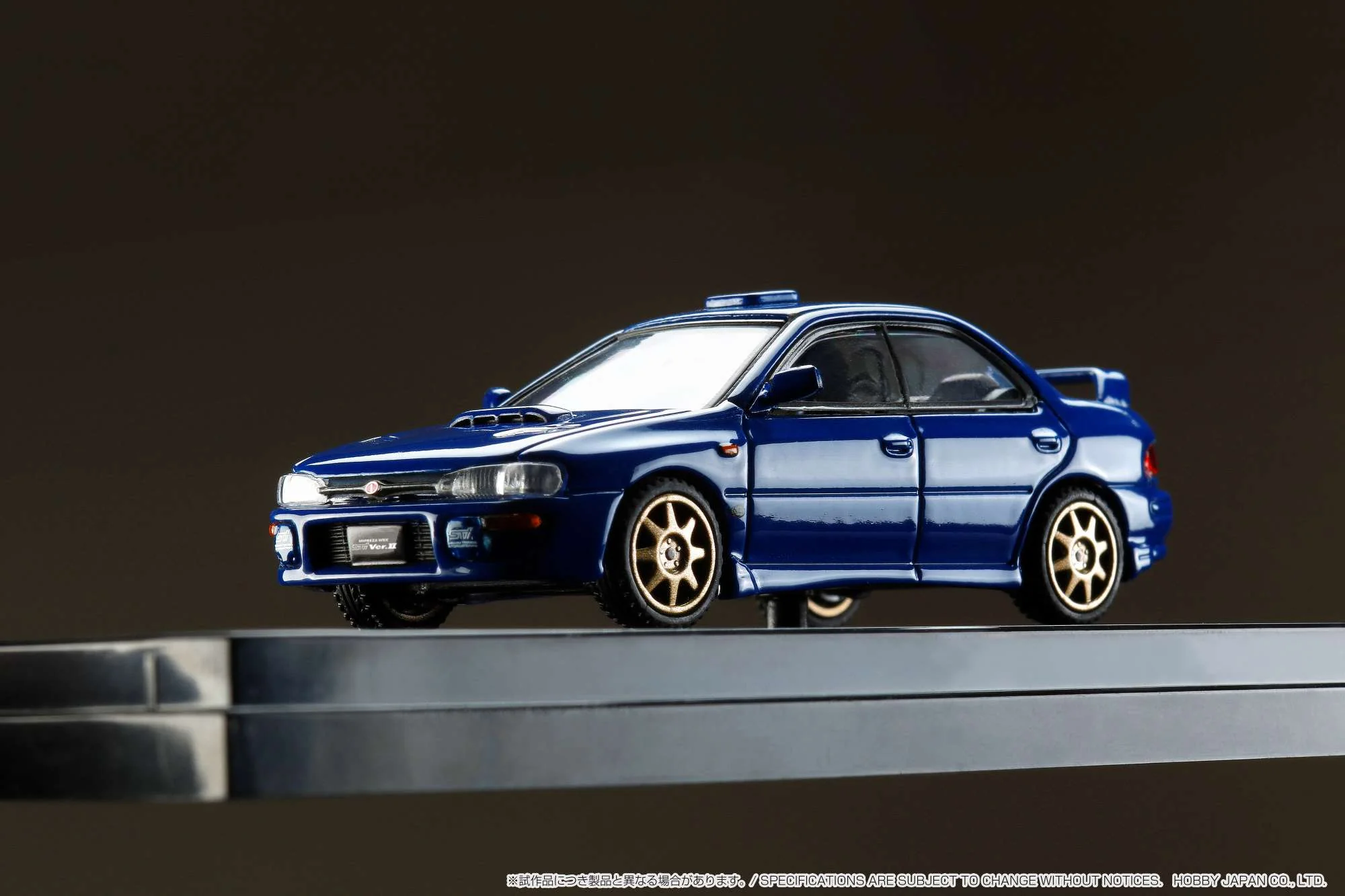 HOBBY JAPAN 1/64 SUBARU IMPREZA WRX (GC8) STi Version Ⅱ Sports Blue with Engine Display Model HJ643013SBL - Image 7