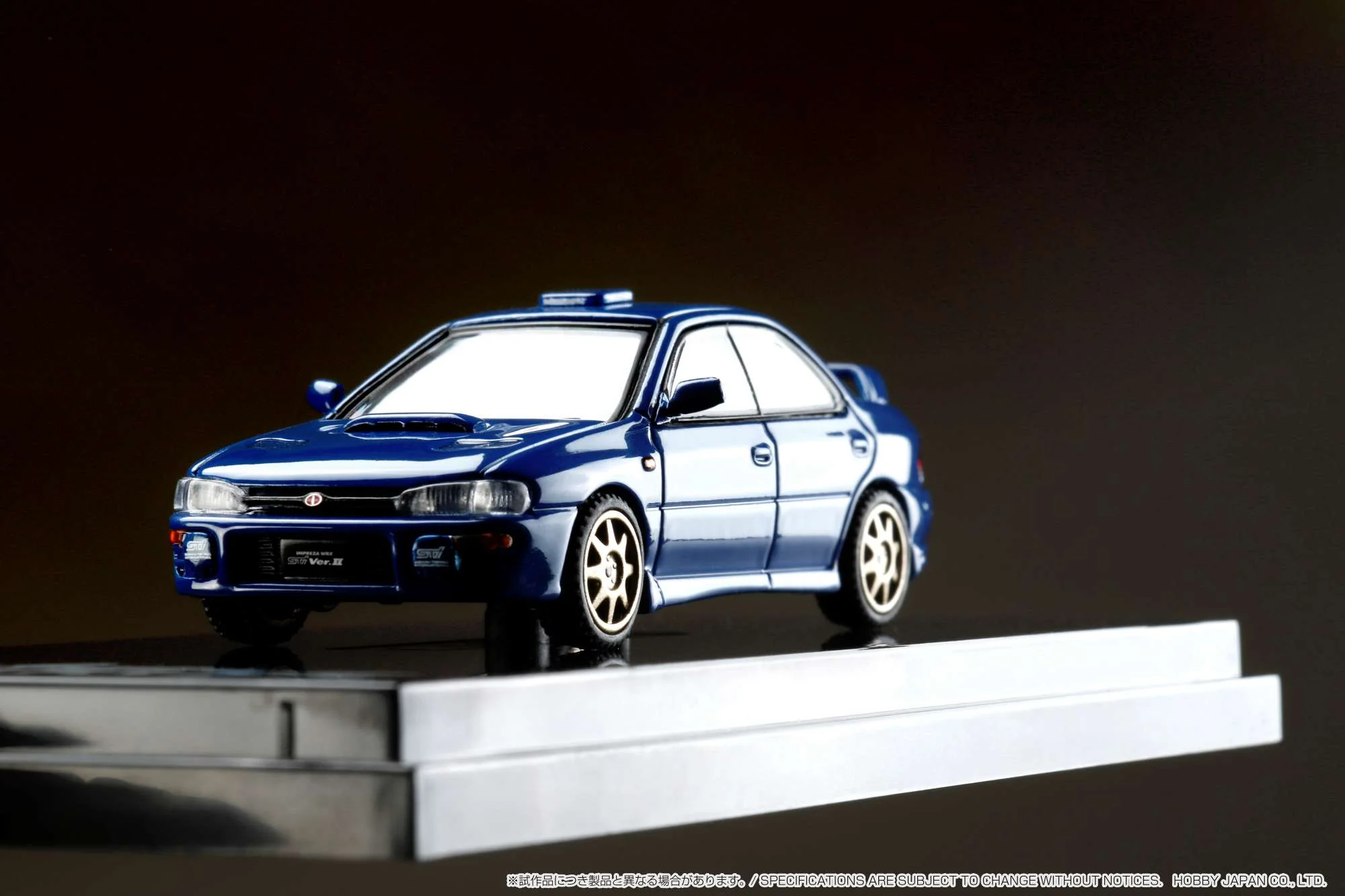 HOBBY JAPAN 1/64 SUBARU IMPREZA WRX (GC8) STi Version Ⅱ Sports Blue with Engine Display Model HJ643013SBL - Image 8