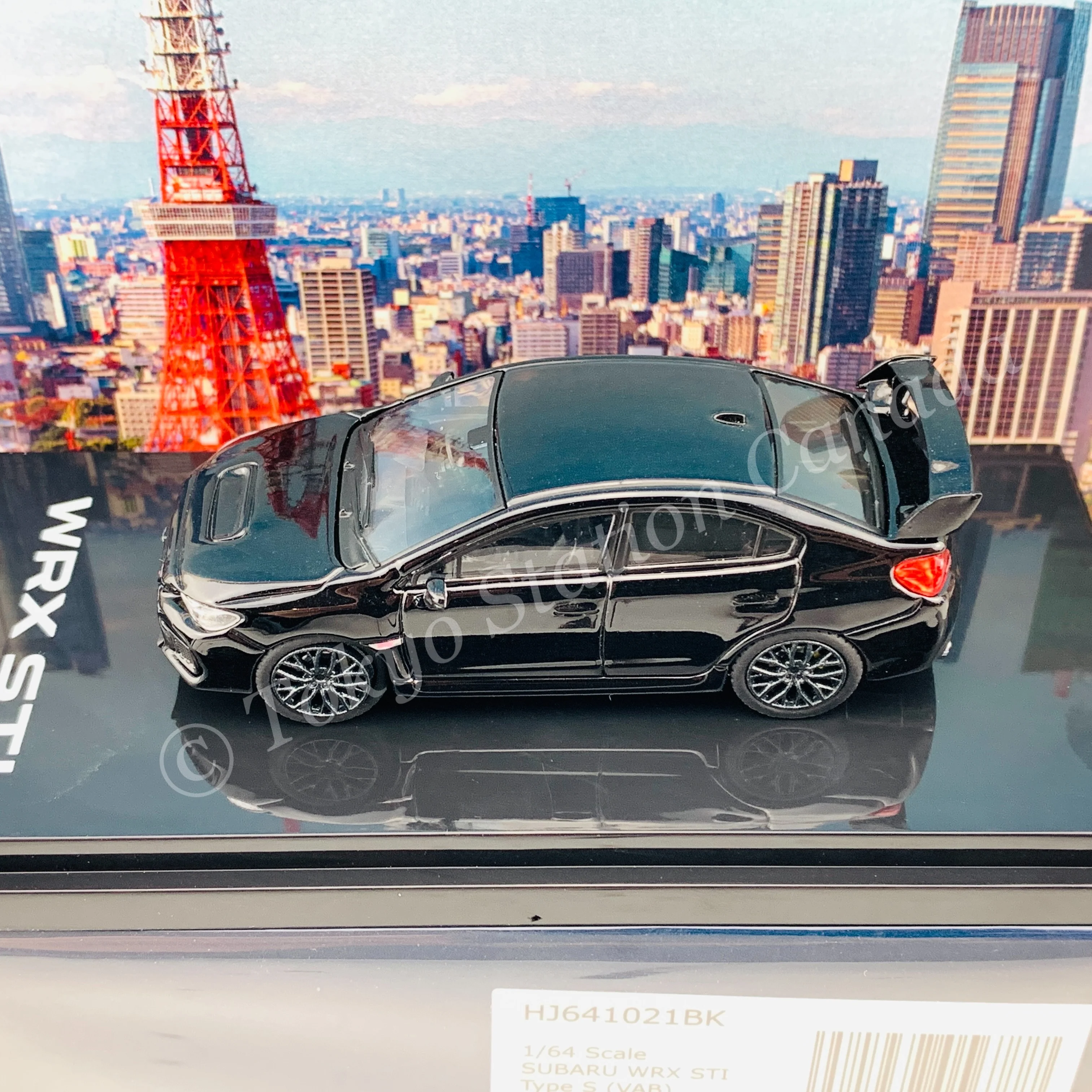 HOBBY JAPAN 1/64 SUBARU WRX STI Type S (VAB) Crystal Black Silica HJ641021BK - Image 4
