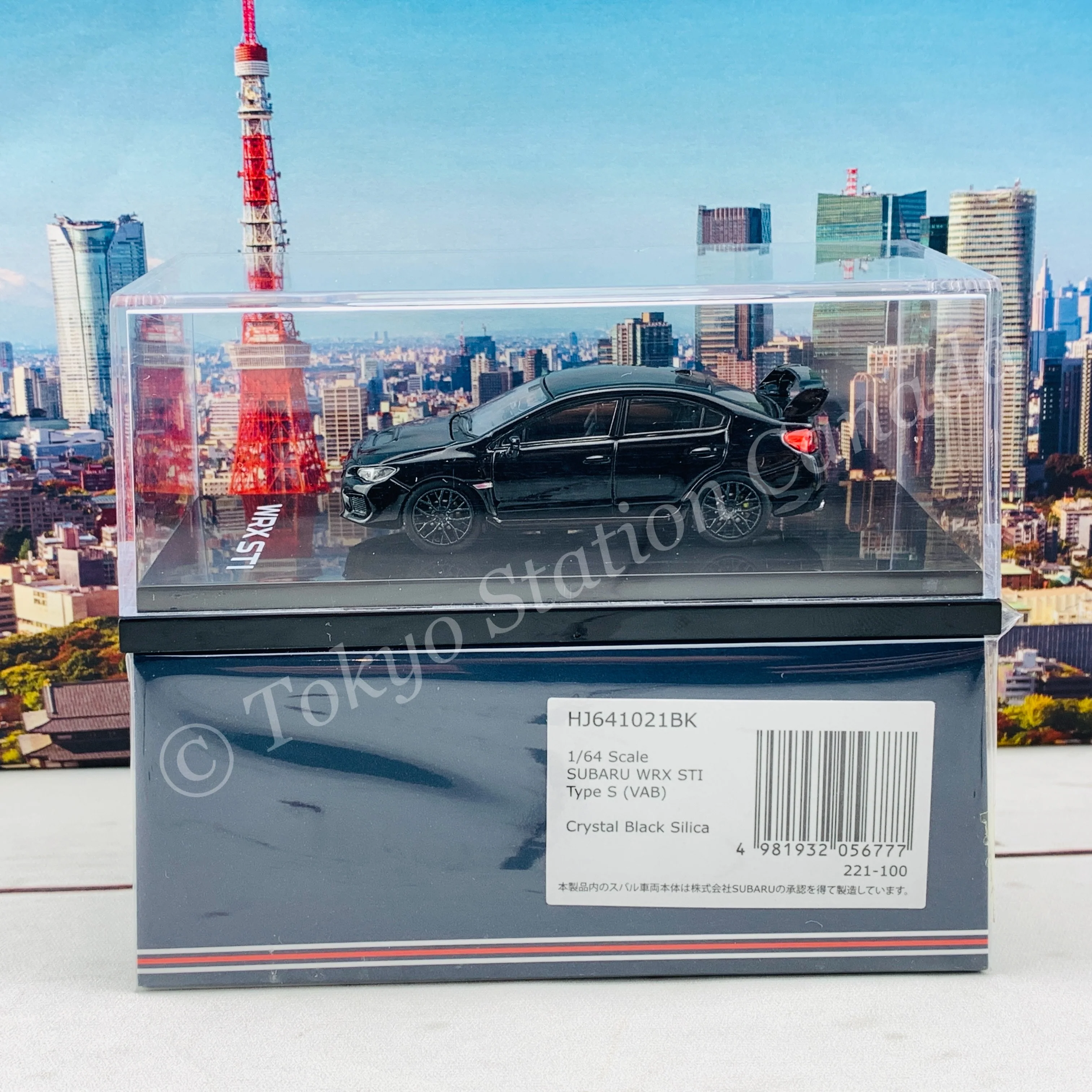 HOBBY JAPAN 1/64 SUBARU WRX STI Type S (VAB) Crystal Black Silica HJ641021BK - Image 5