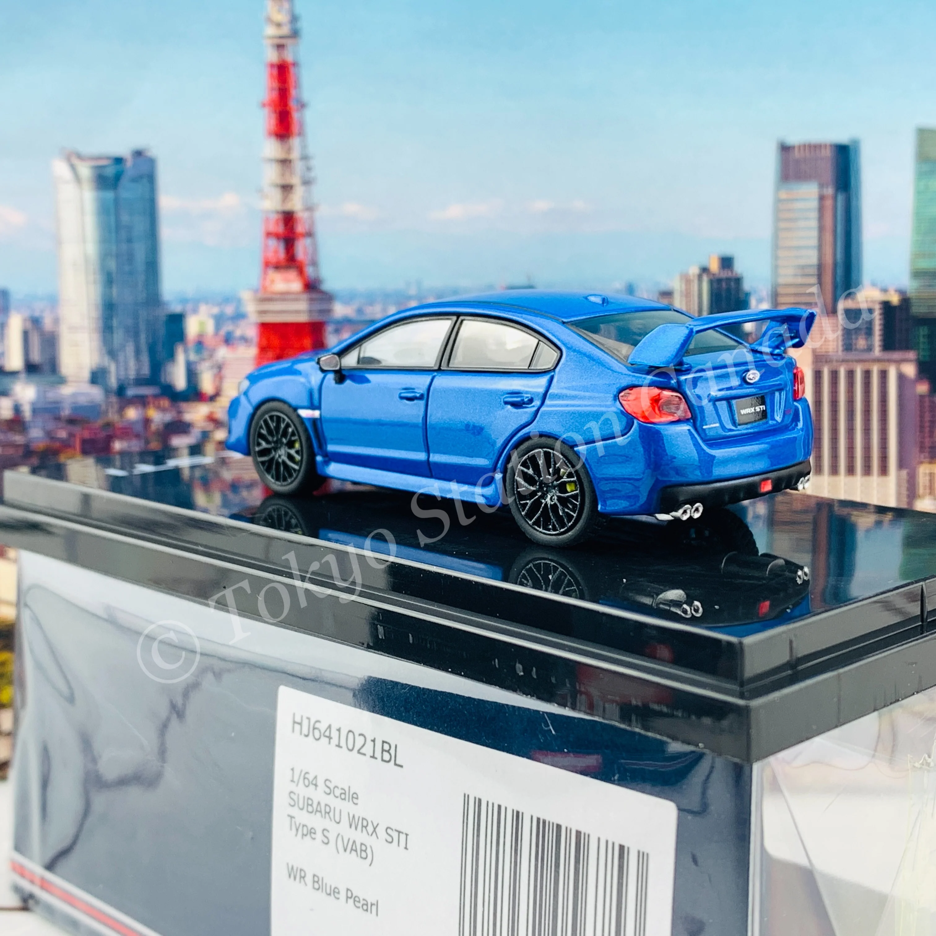 HOBBY JAPAN 1/64 SUBARU WRX STI Type S (VAB) Blue HJ641021BL - Image 5