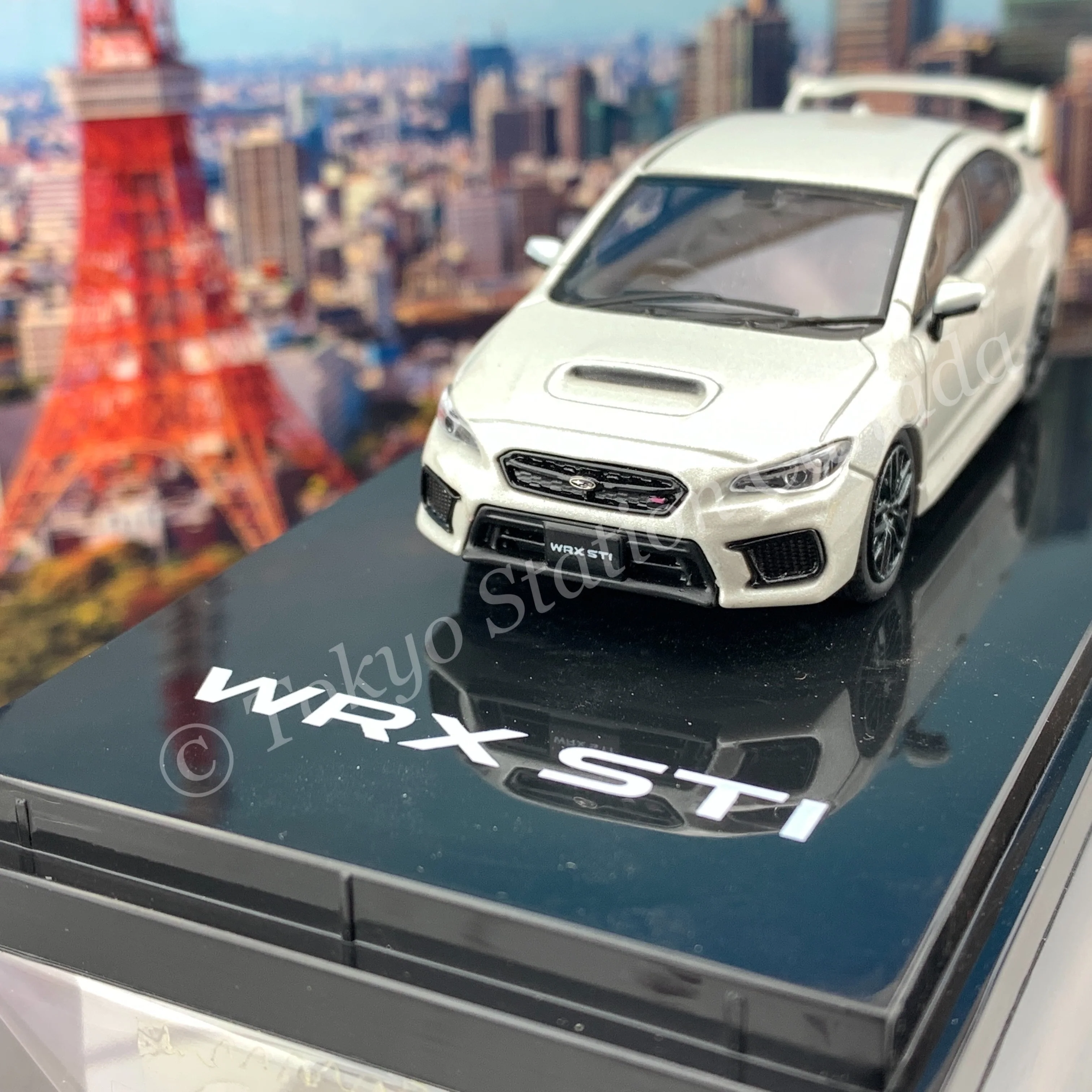 HOBBY JAPAN 1/64 SUBARU WRX STI Type S (VAB) Crystal White Pearl HJ641021W - Image 3
