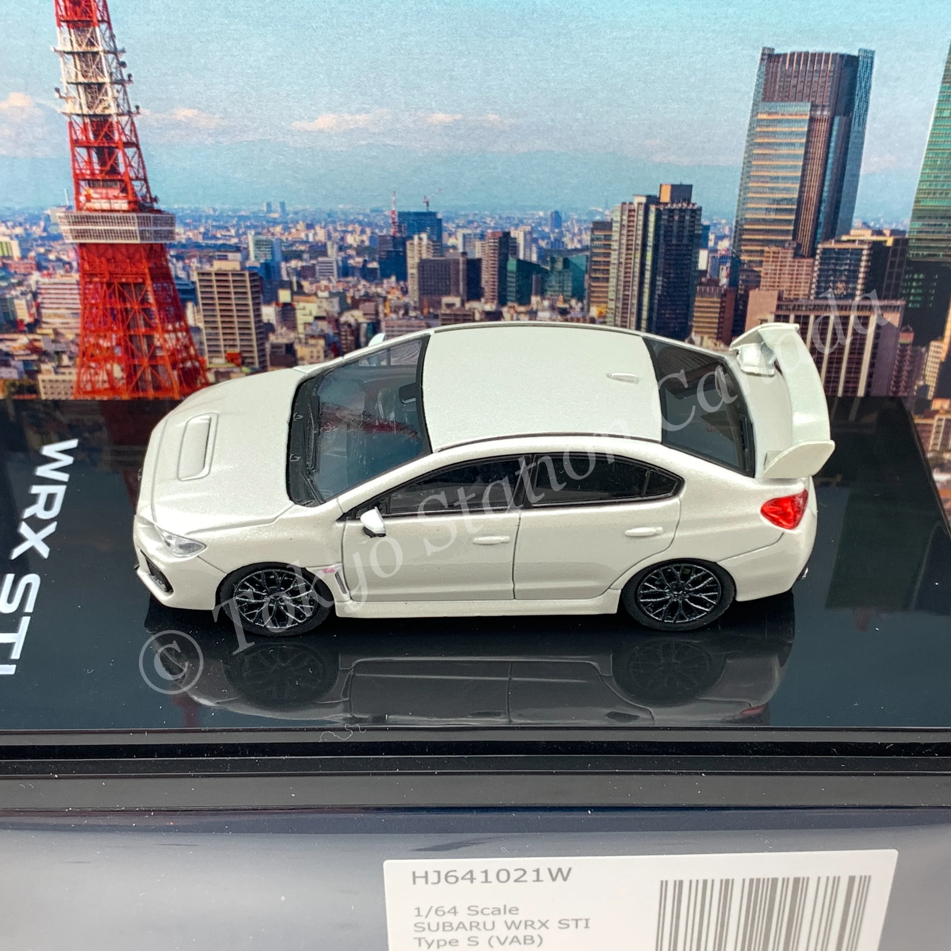 HOBBY JAPAN 1/64 SUBARU WRX STI Type S (VAB) Crystal White Pearl HJ641021W - Image 4