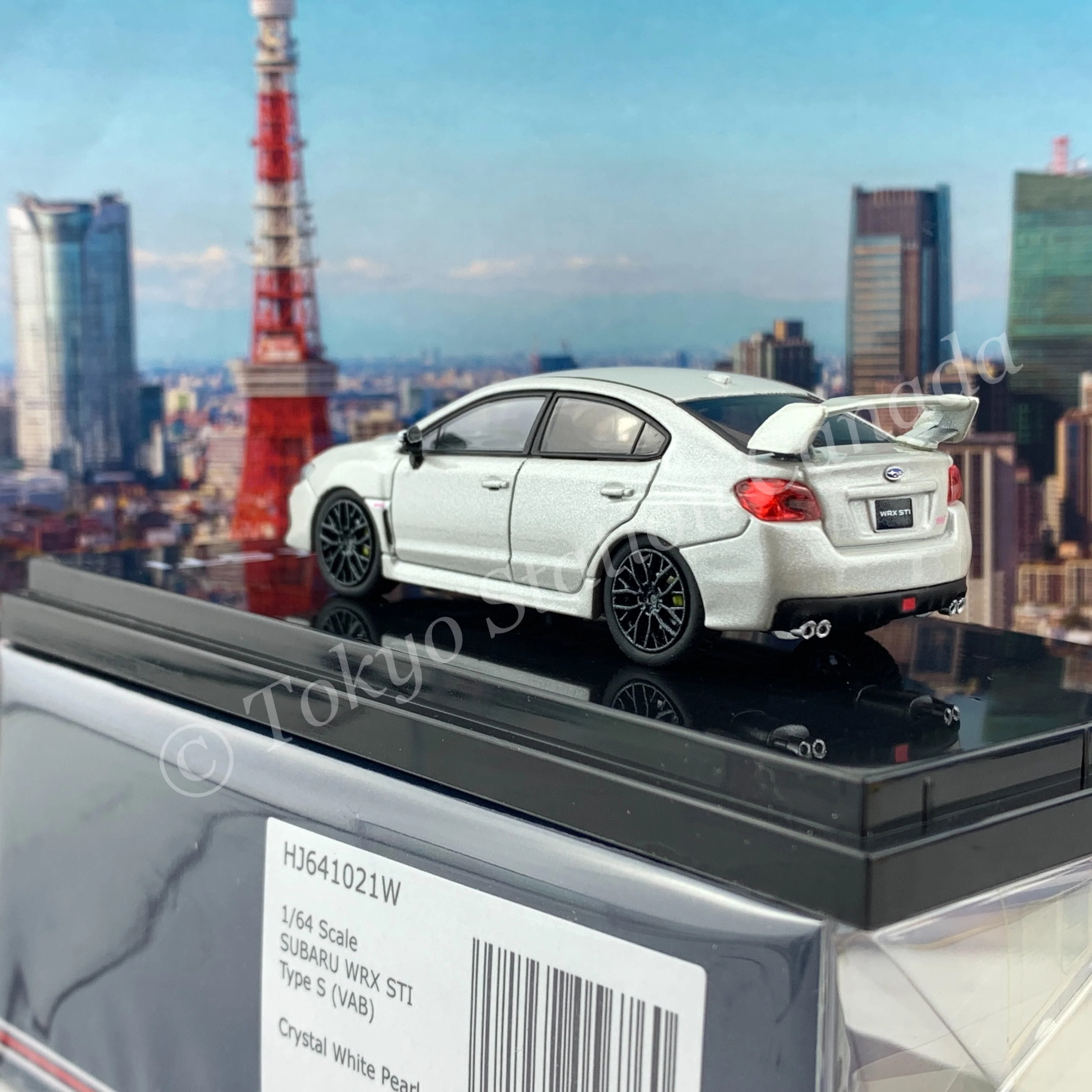HOBBY JAPAN 1/64 SUBARU WRX STI Type S (VAB) Crystal White Pearl HJ641021W - Image 5