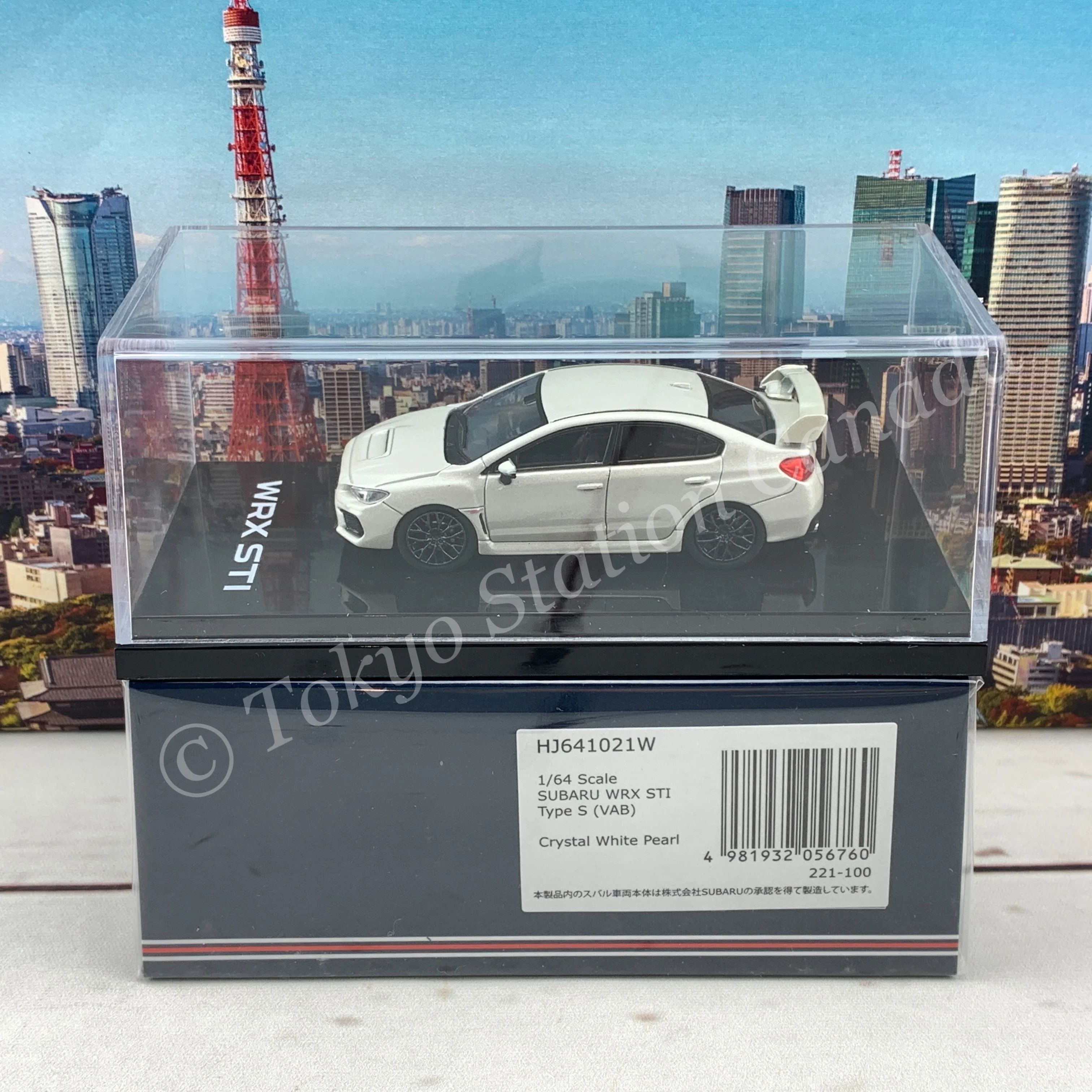 HOBBY JAPAN 1/64 SUBARU WRX STI Type S (VAB) Crystal White Pearl HJ641021W - Image 6